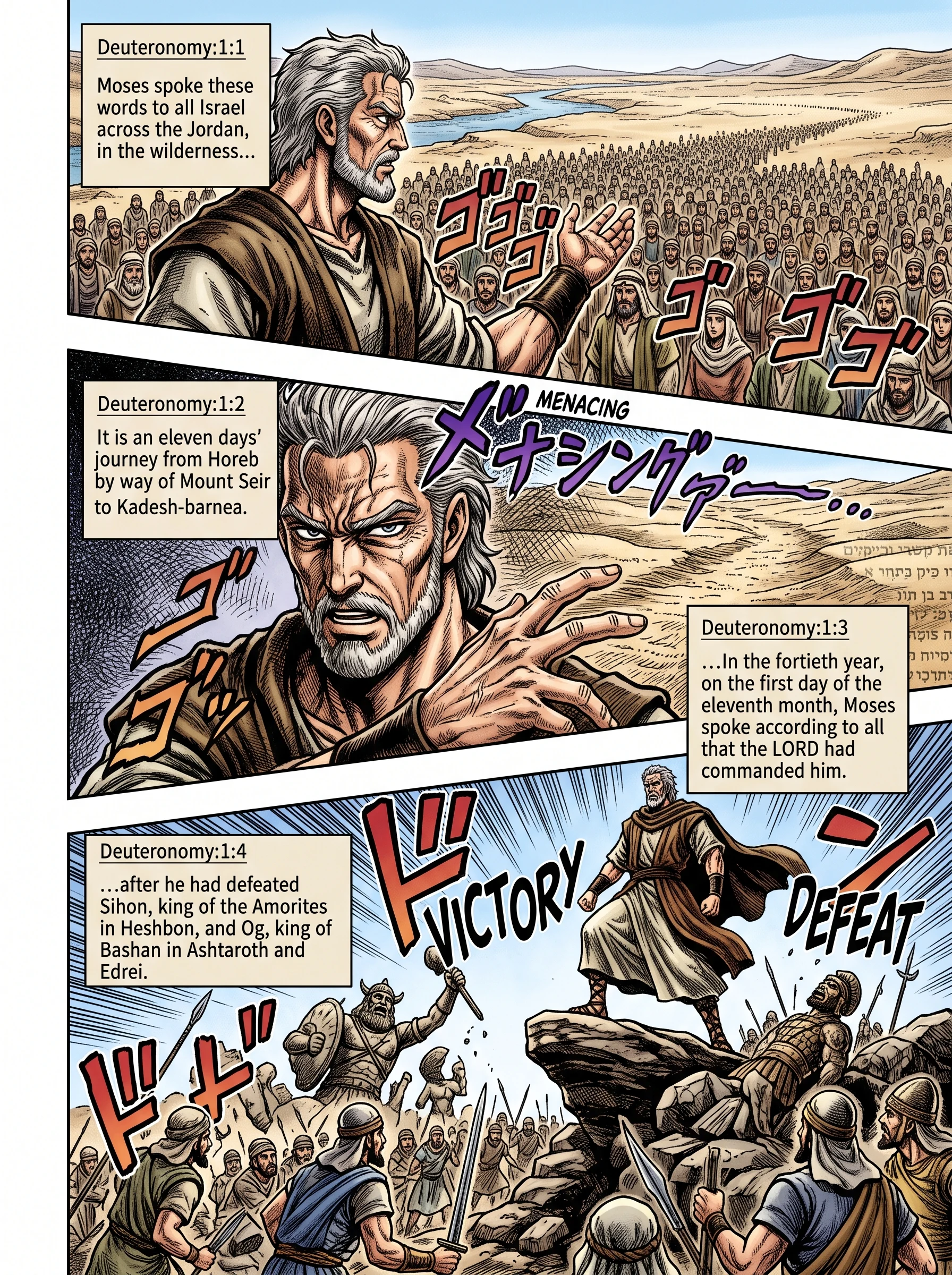 Deuteronomy 1 illustration: Moses Addresses Israel Across the Jordan