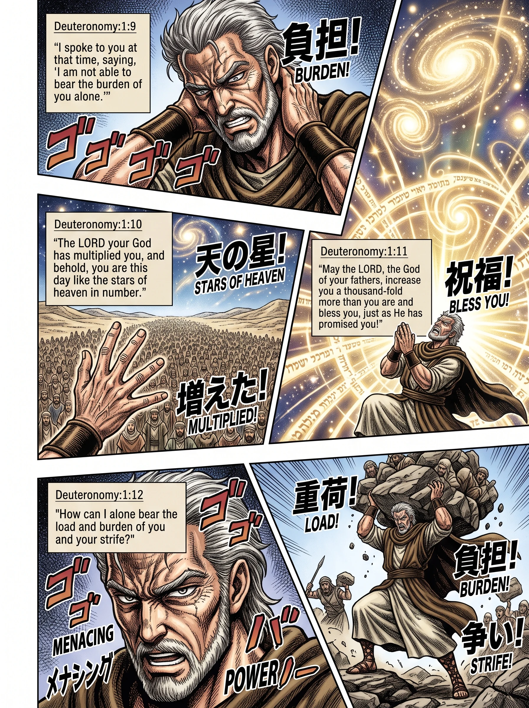 Deuteronomy 1 illustration: Moses Laments the Heavy Tribal Burden