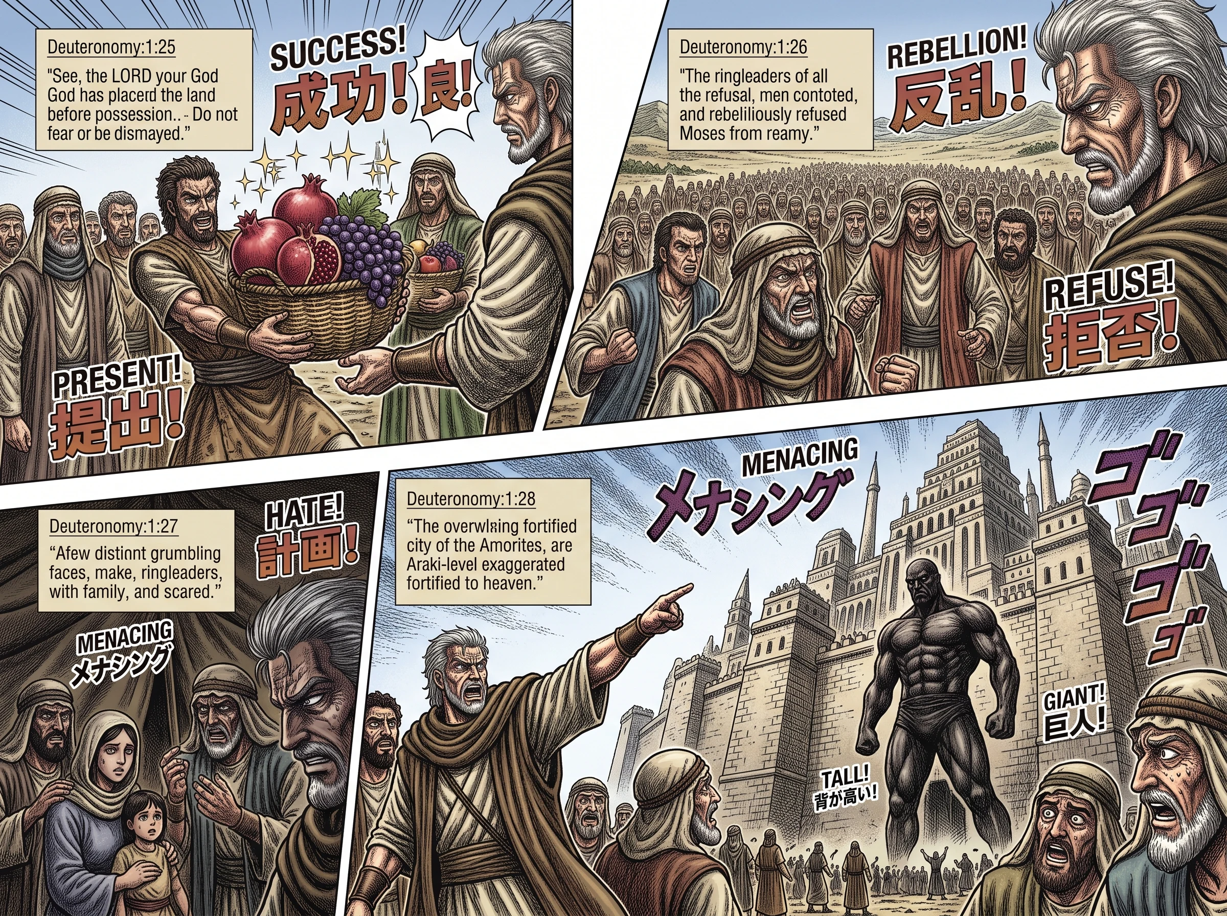 Deuteronomy 1 illustration: Israel Rebels Against the Good Report