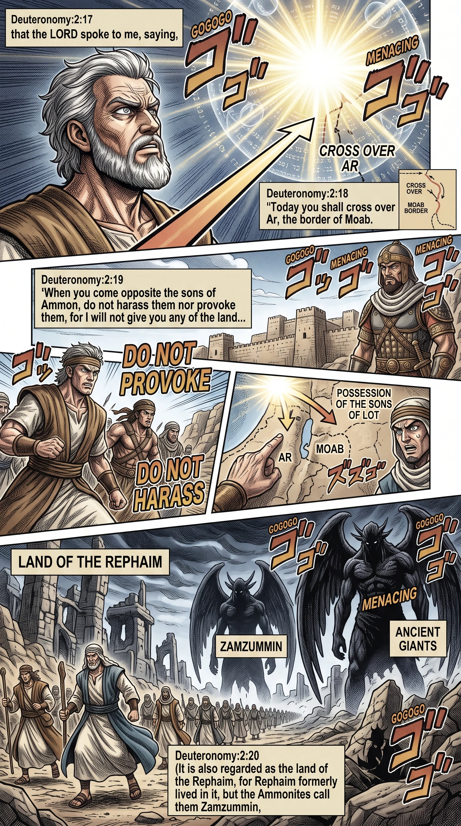 Deuteronomy 2 illustration: Command to Spare the Land of Ammon