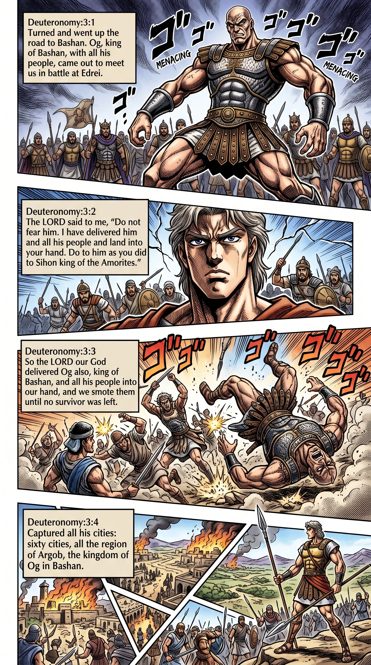 Deuteronomy 3 illustration: Defeat of Og King of Bashan