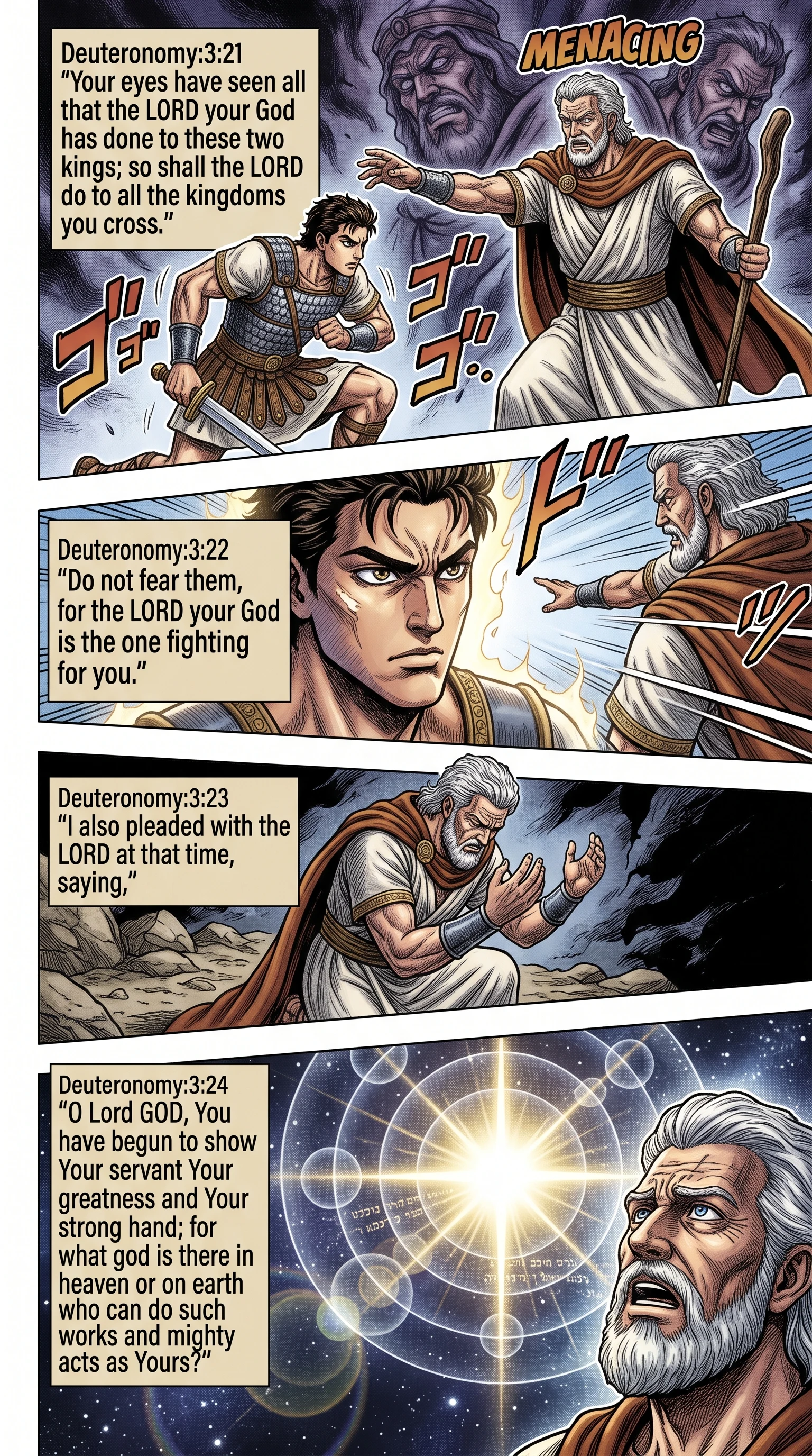 Deuteronomy 3 illustration: Joshua Encouraged and Moses Pleads Prayer
