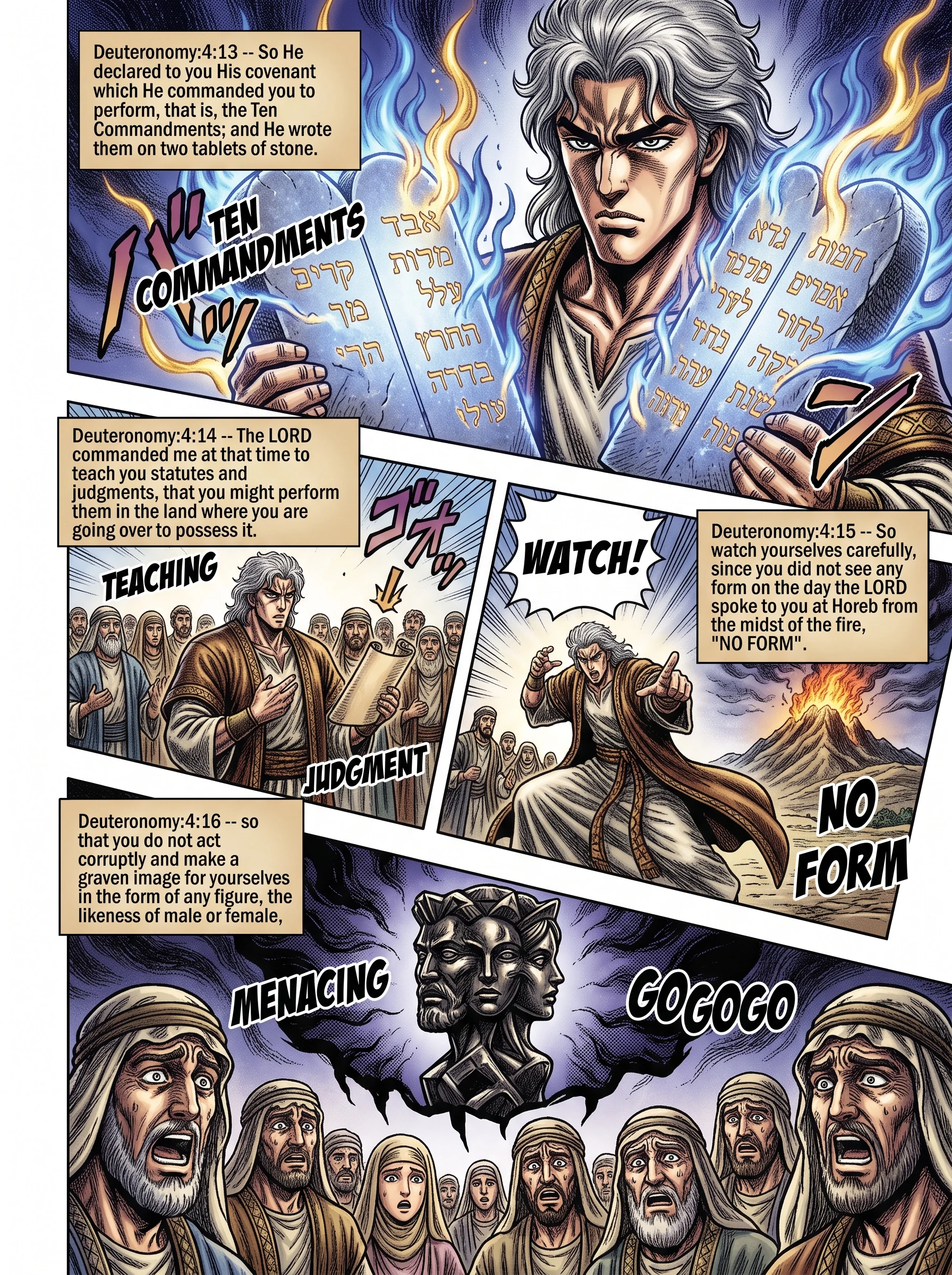Deuteronomy 4 illustration: Warning Against Carving Any Graven Image