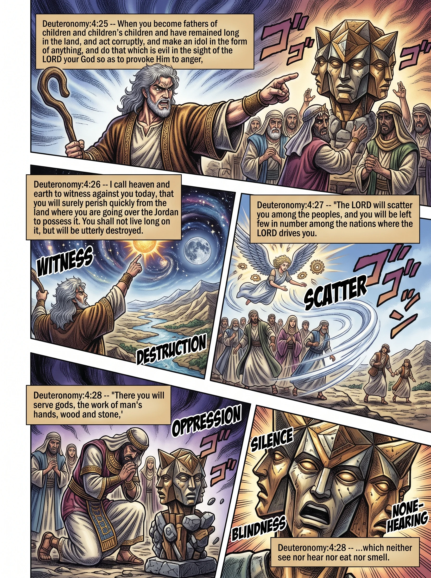 Deuteronomy 4 illustration: Prophecy of Idolatry and Global Exile