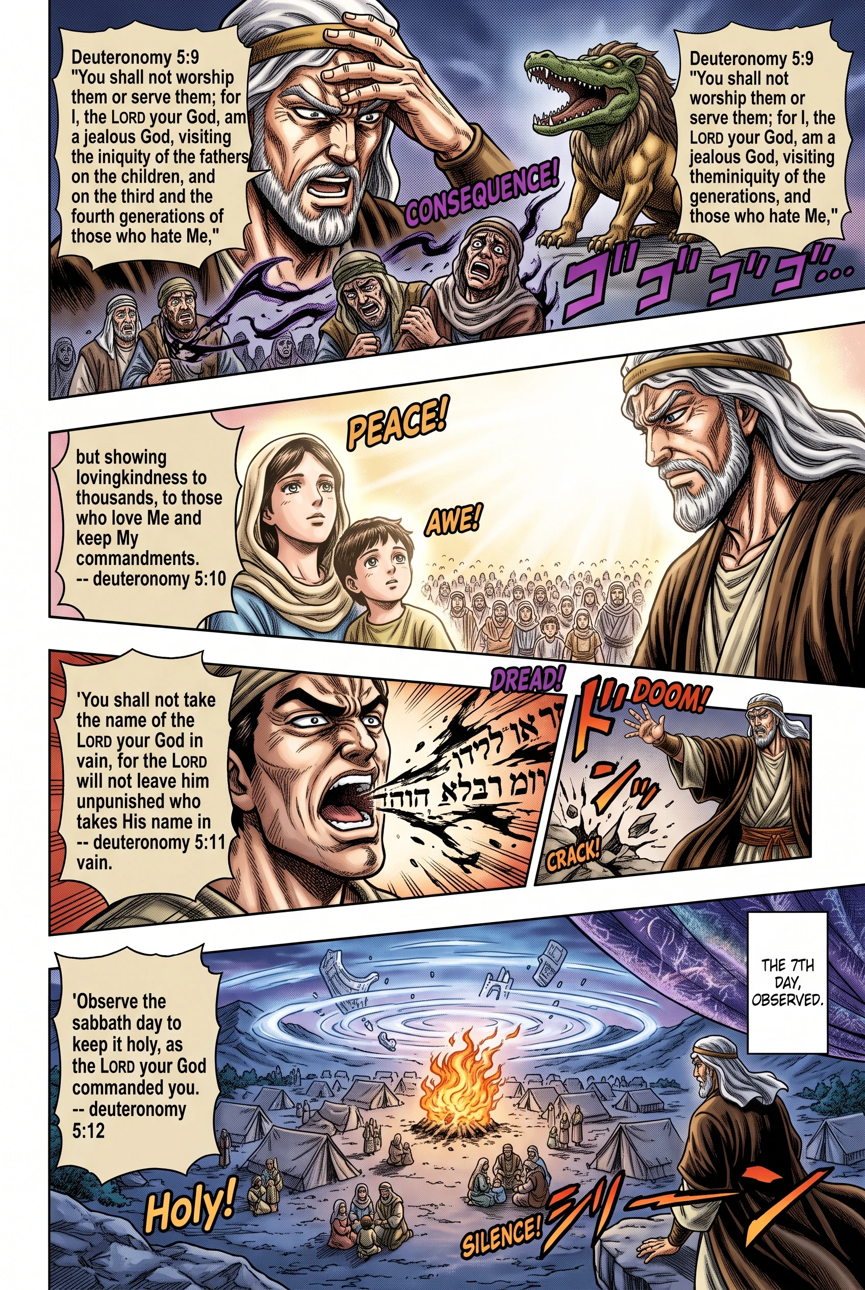 Deuteronomy 5 illustration: Lord's Name and Keeping the Sabbath