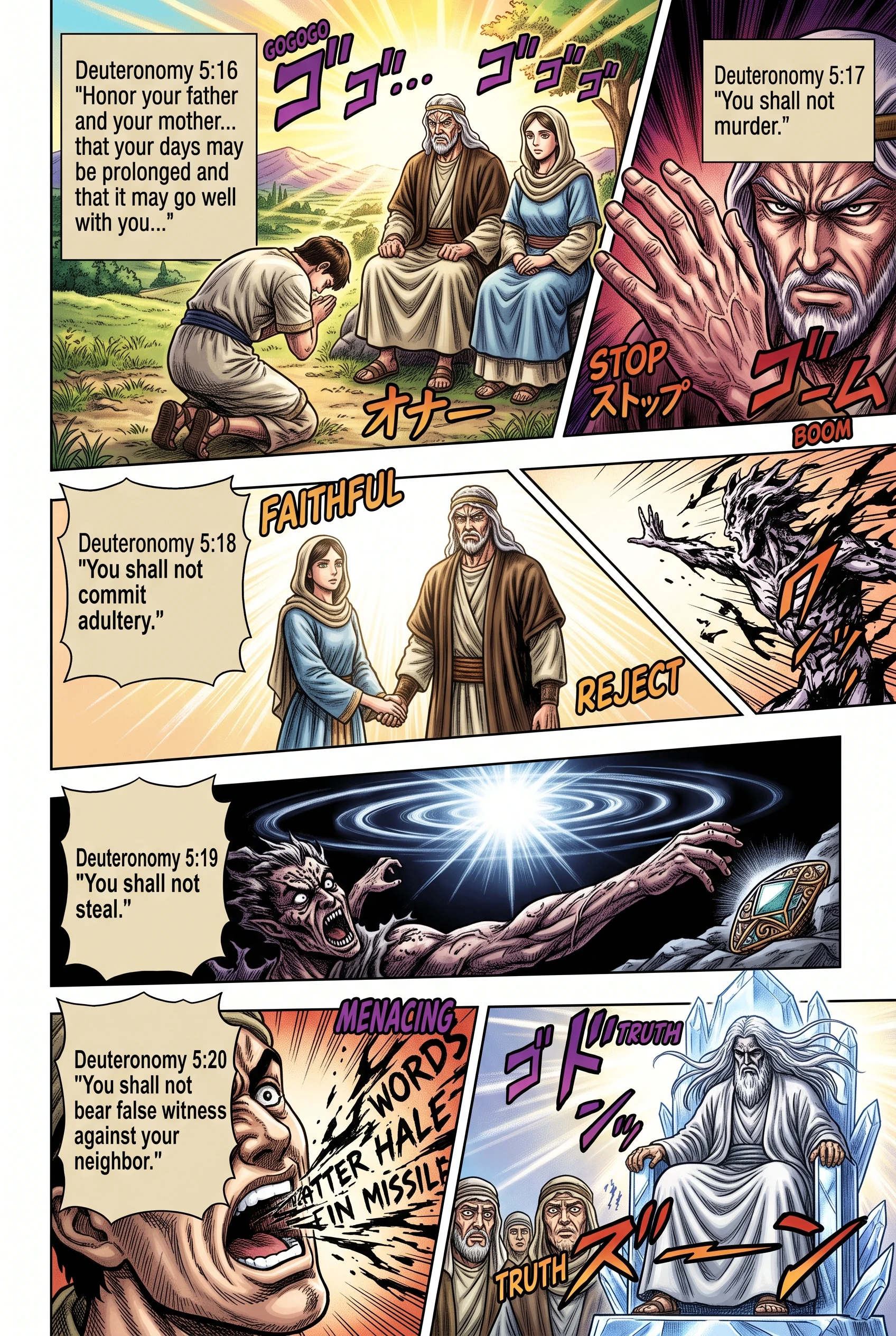 Deuteronomy 5 illustration: Moral Commandments for Community and Family