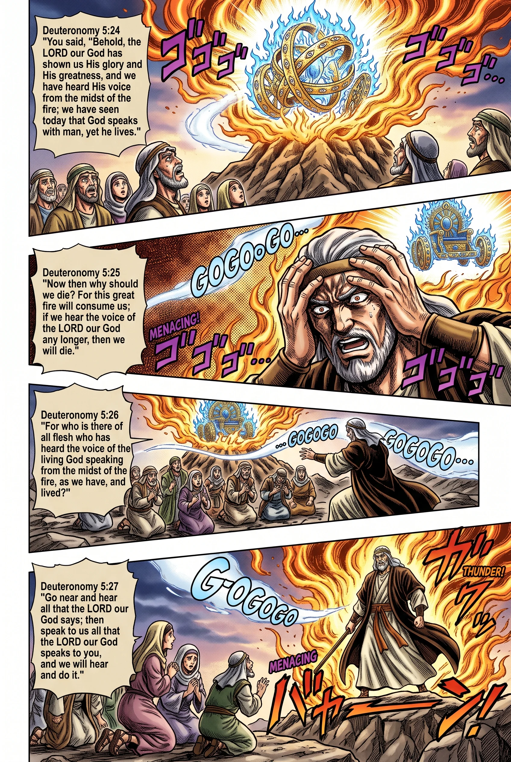Deuteronomy 5 illustration: The People Request Moses as Mediator
