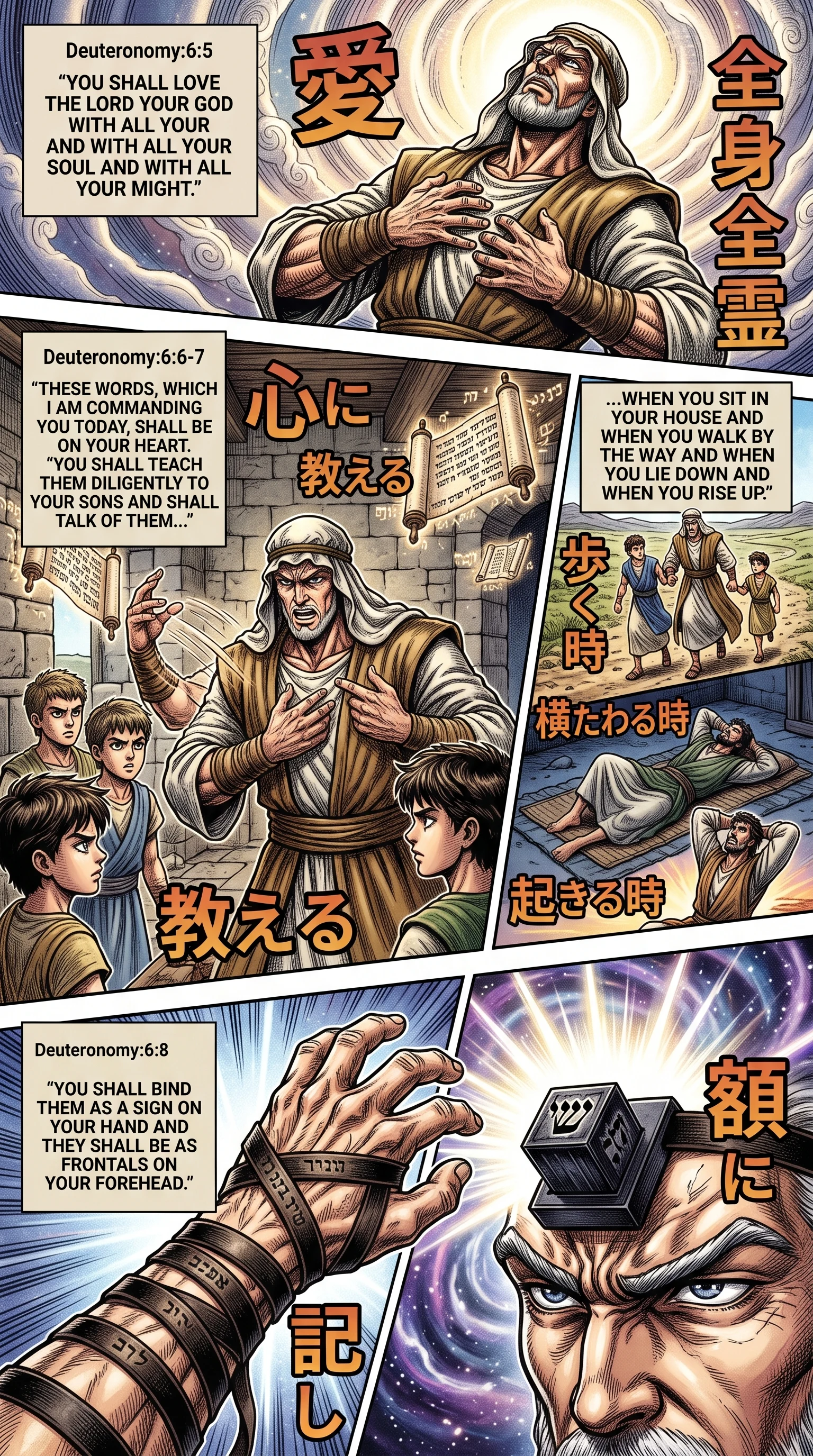 Deuteronomy 6 illustration: Loving God Wholeheartedly and Teaching Children