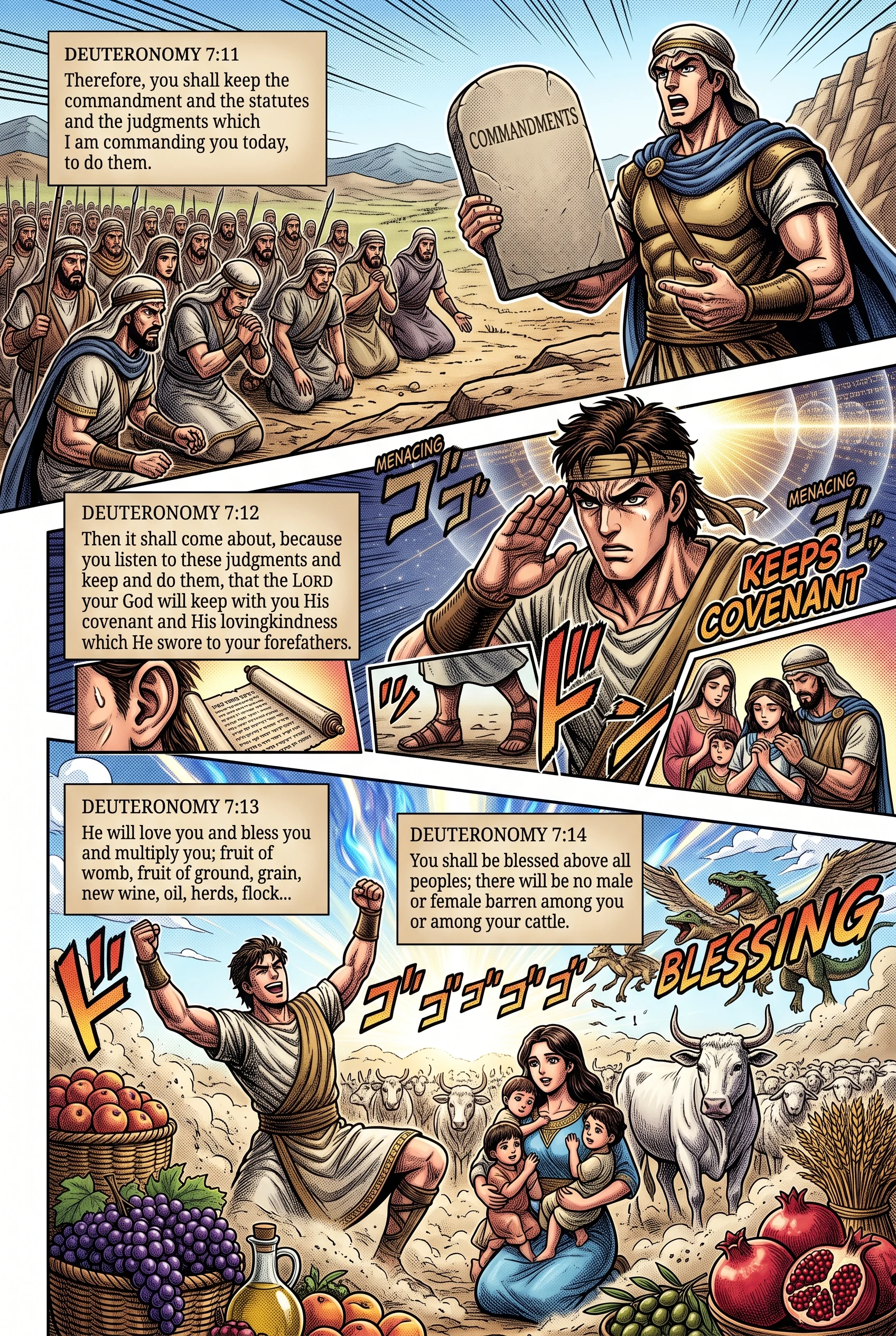 Deuteronomy 7 illustration: Covenant Blessings for Obeying the Commandments