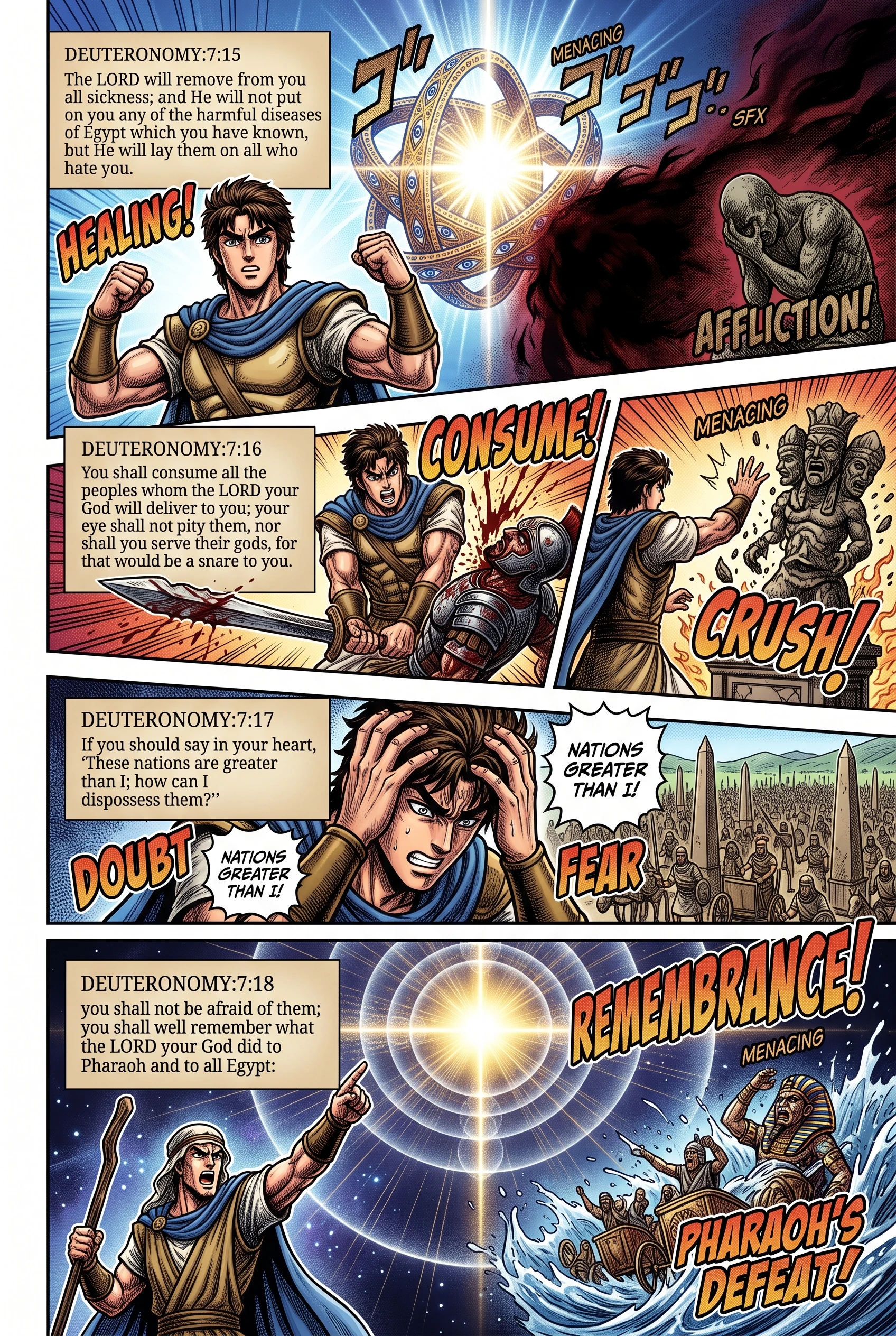 Deuteronomy 7 illustration: Promise of Health and Military Victory