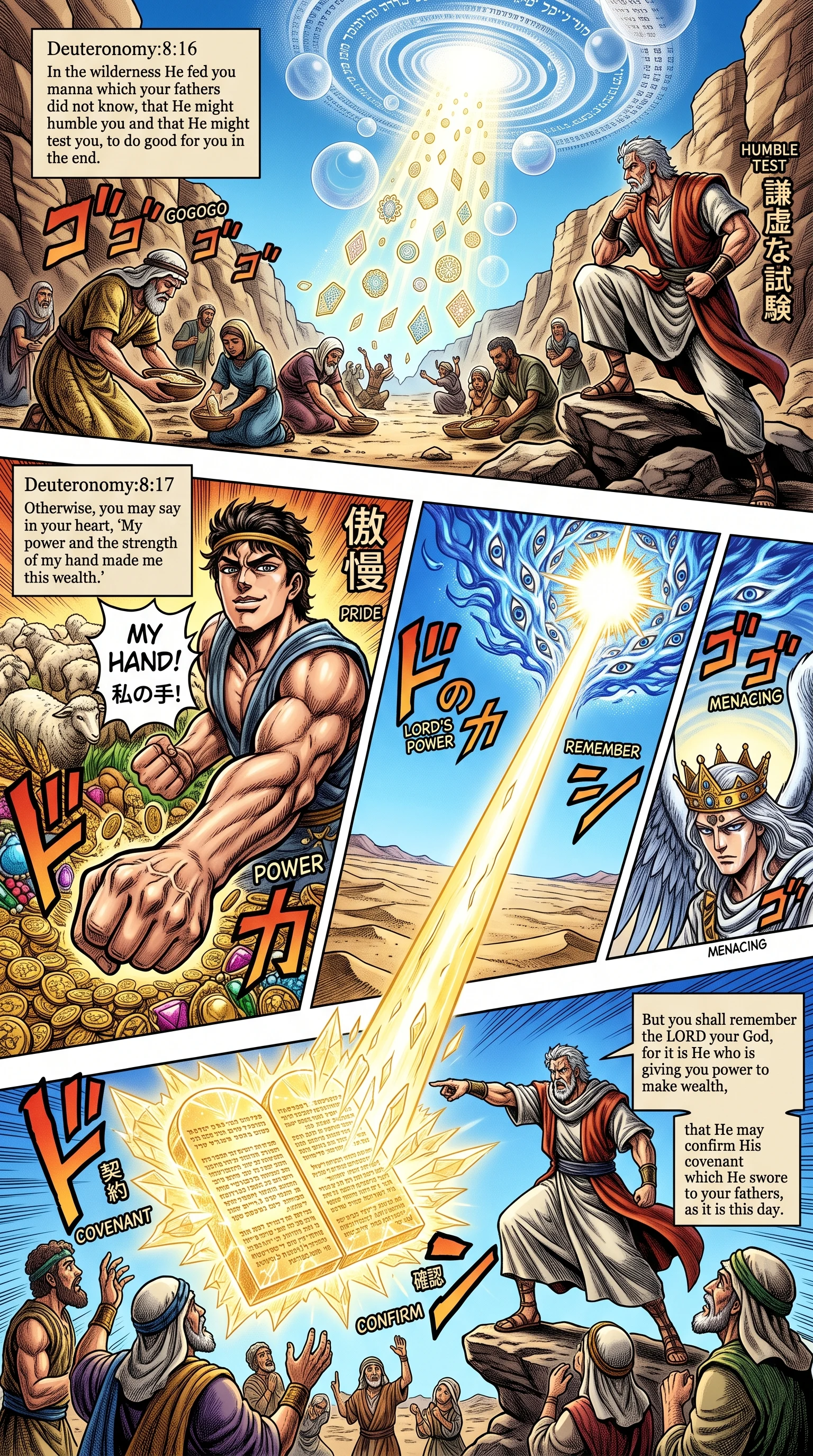 Deuteronomy 8 illustration: The Lord Gives Power for Wealth