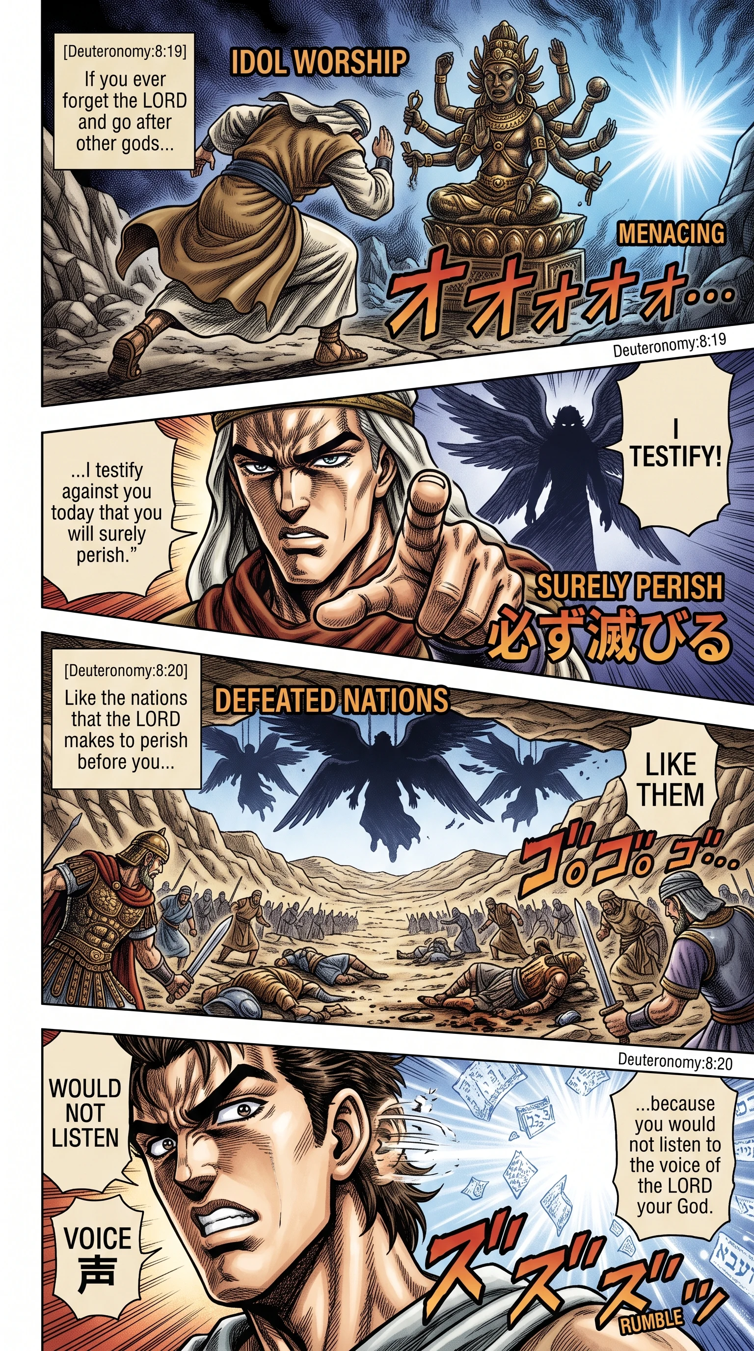 Deuteronomy 8 illustration: Certain Ruin for Serving Other Gods