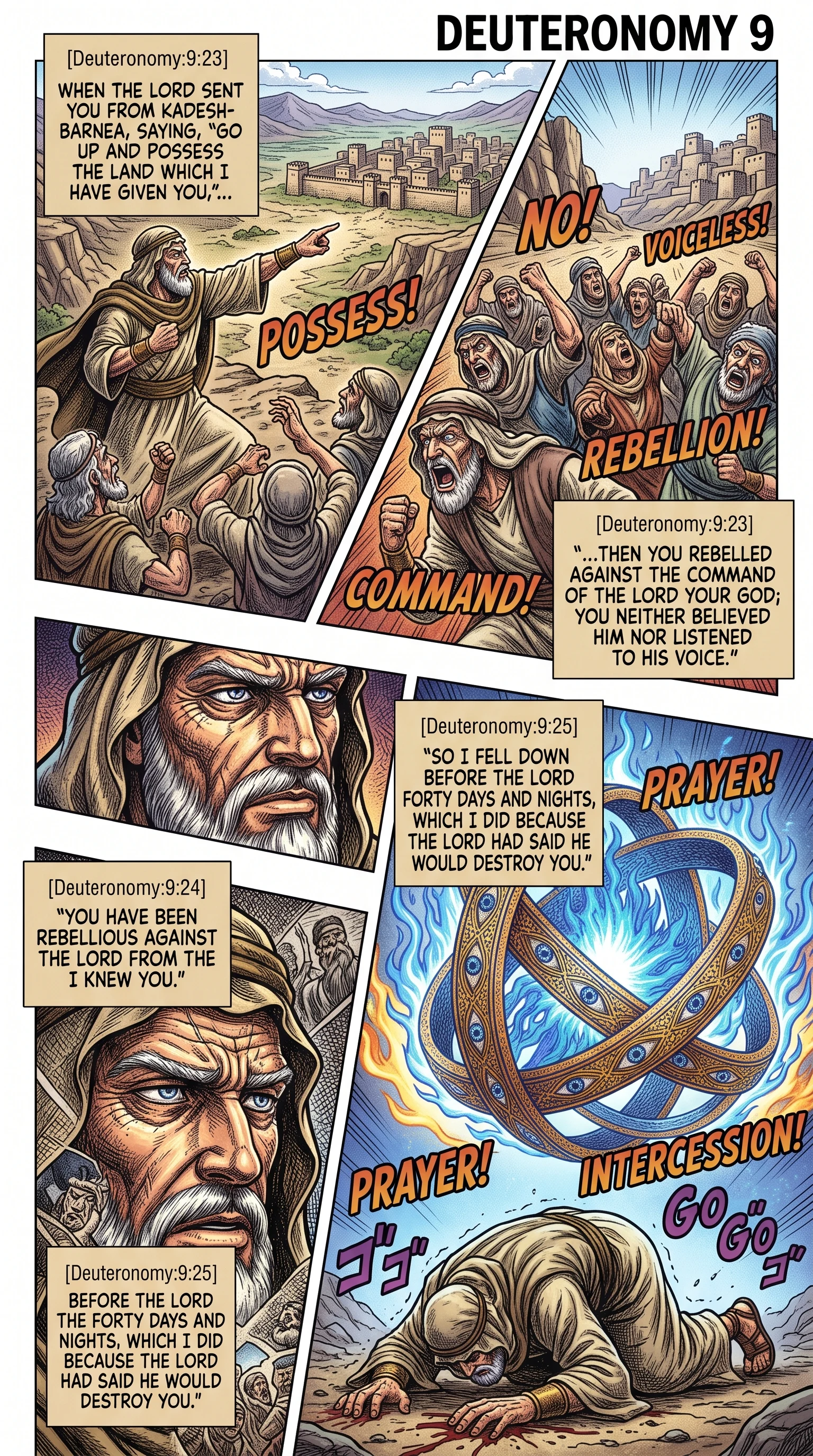 Deuteronomy 9 illustration: Persistent Rebellion Recalled from Kadesh-barnea