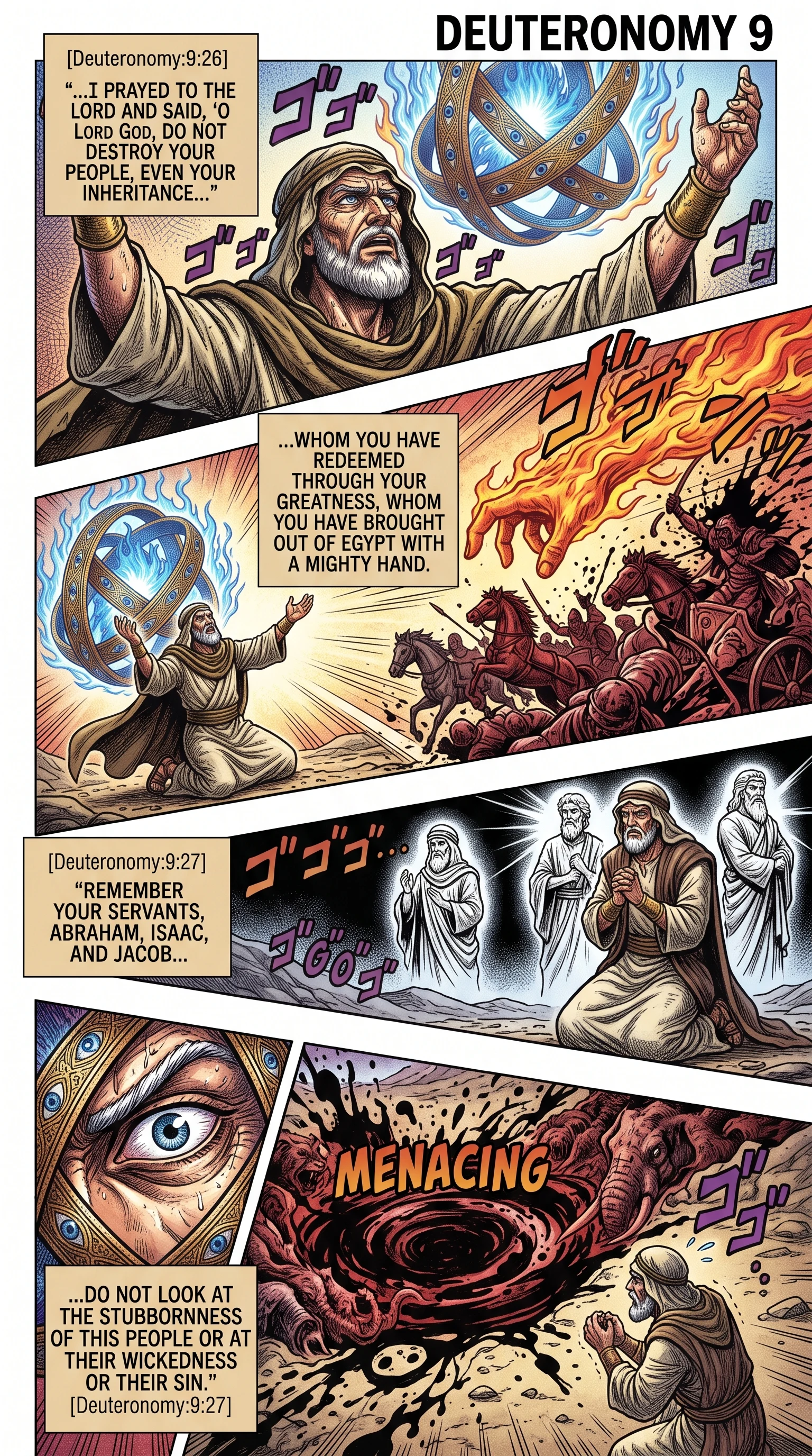 Deuteronomy 9 illustration: Moses Pleads for the Patriarchal Covenant