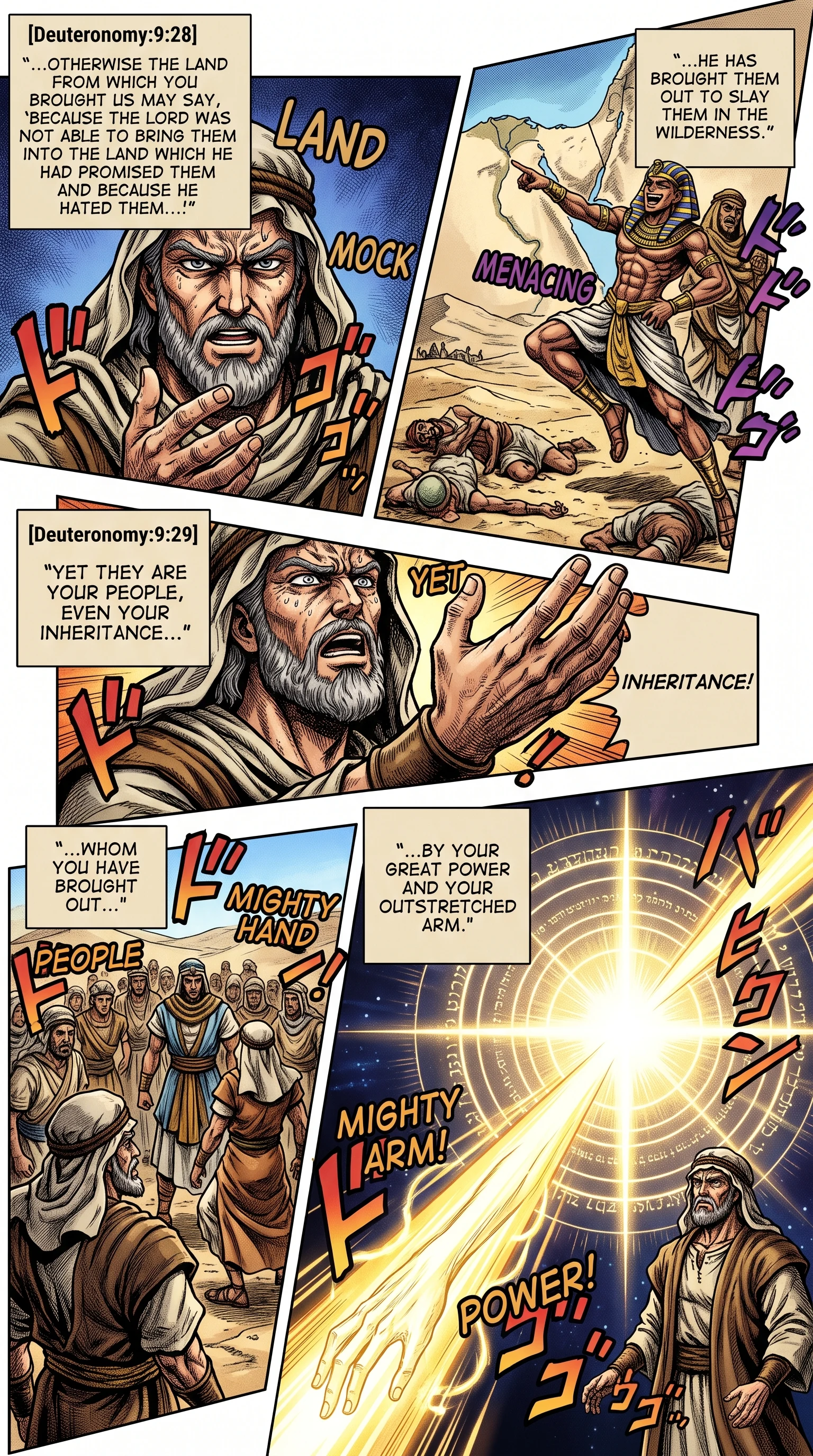 Deuteronomy 9 illustration: Moses Appeals to God's Great Honor