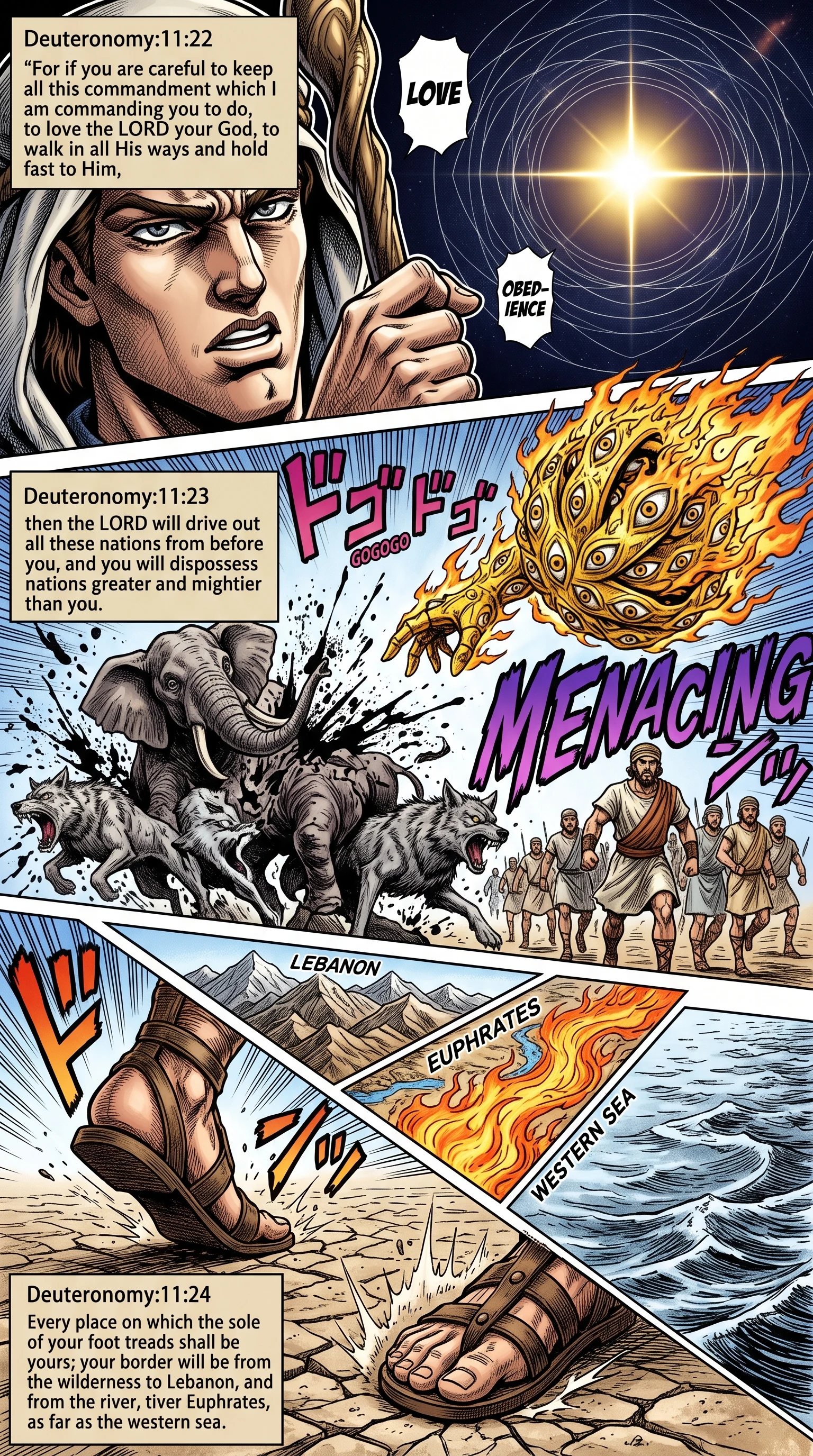 Deuteronomy 11 illustration: Extensive Boundaries Promised for Faithful Obedience