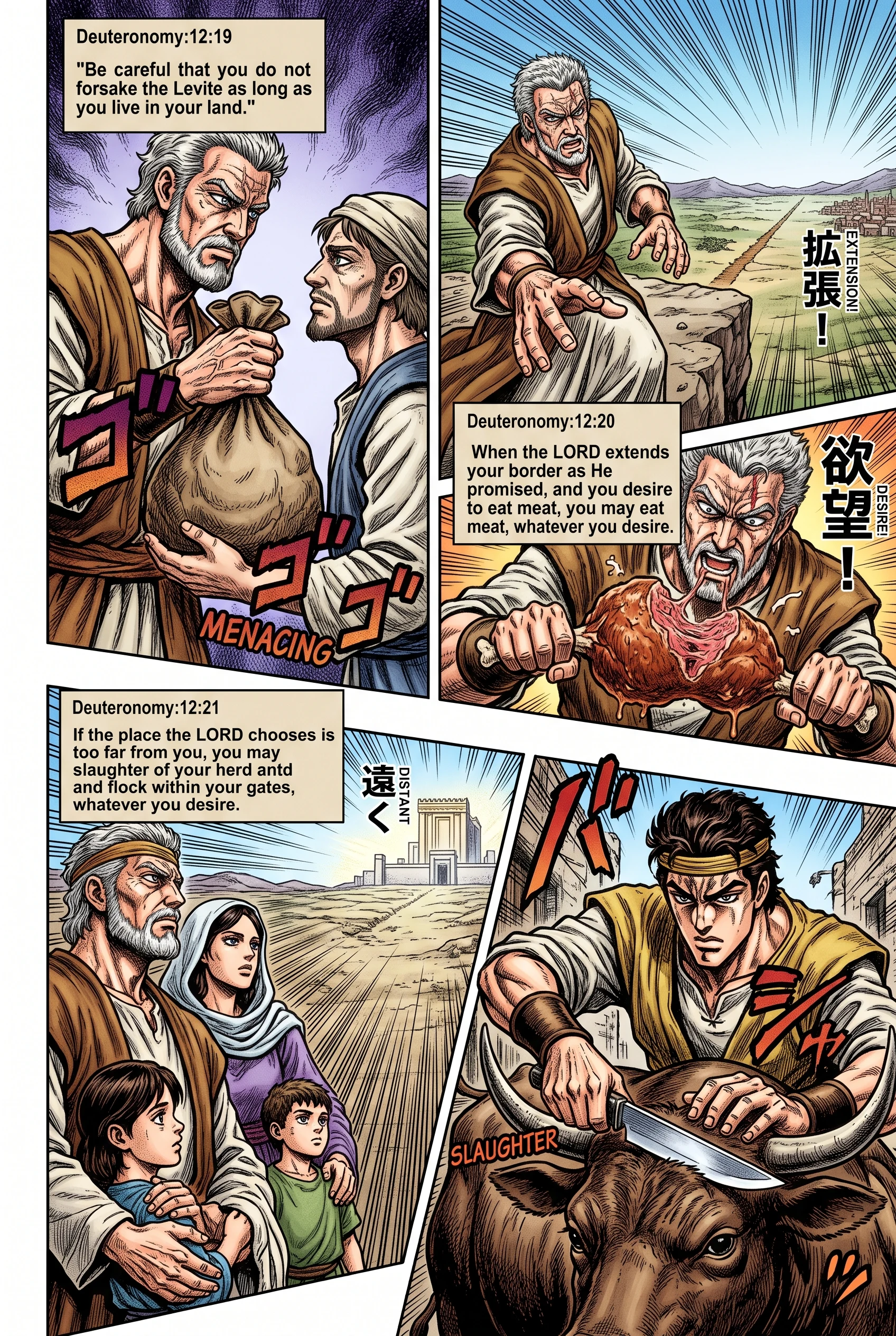 Deuteronomy 12 illustration: Care for Levites and Distant Slaughter