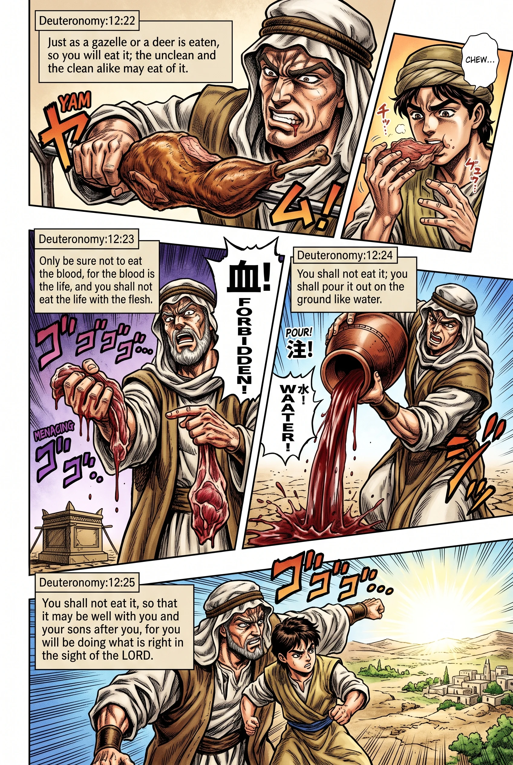Deuteronomy 12 illustration: Strict Prohibition Against Consuming the Blood