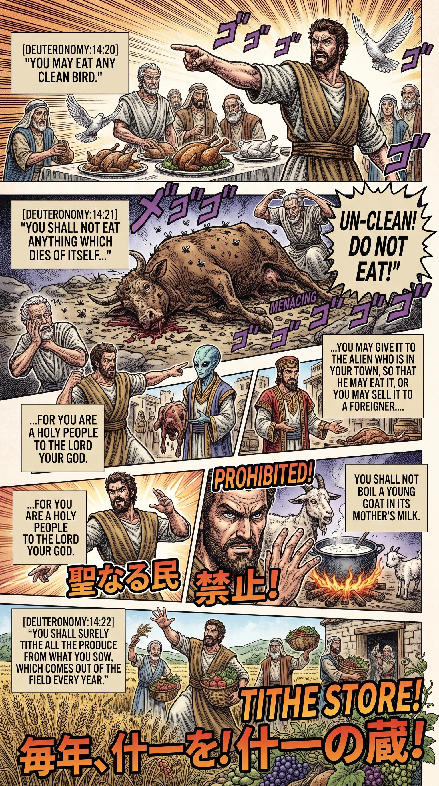 Deuteronomy 14 illustration: Dietary Restrictions and the Annual Tithe