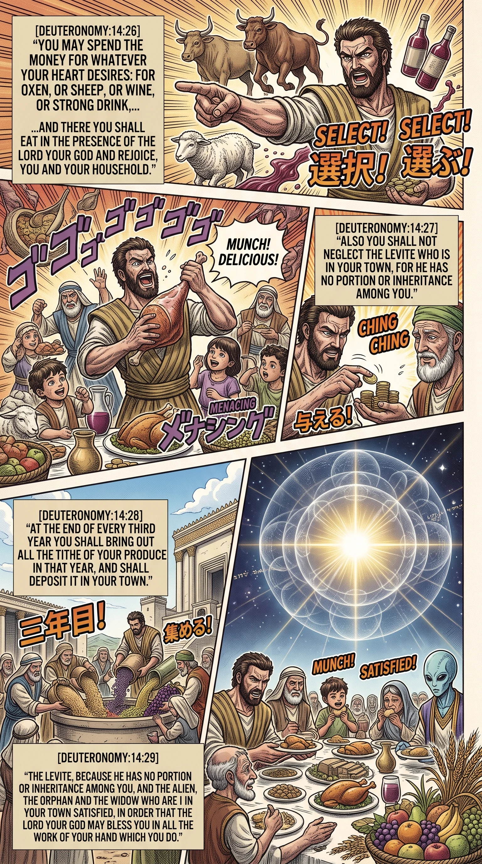Deuteronomy 14 illustration: Third Year Tithes for the Needy