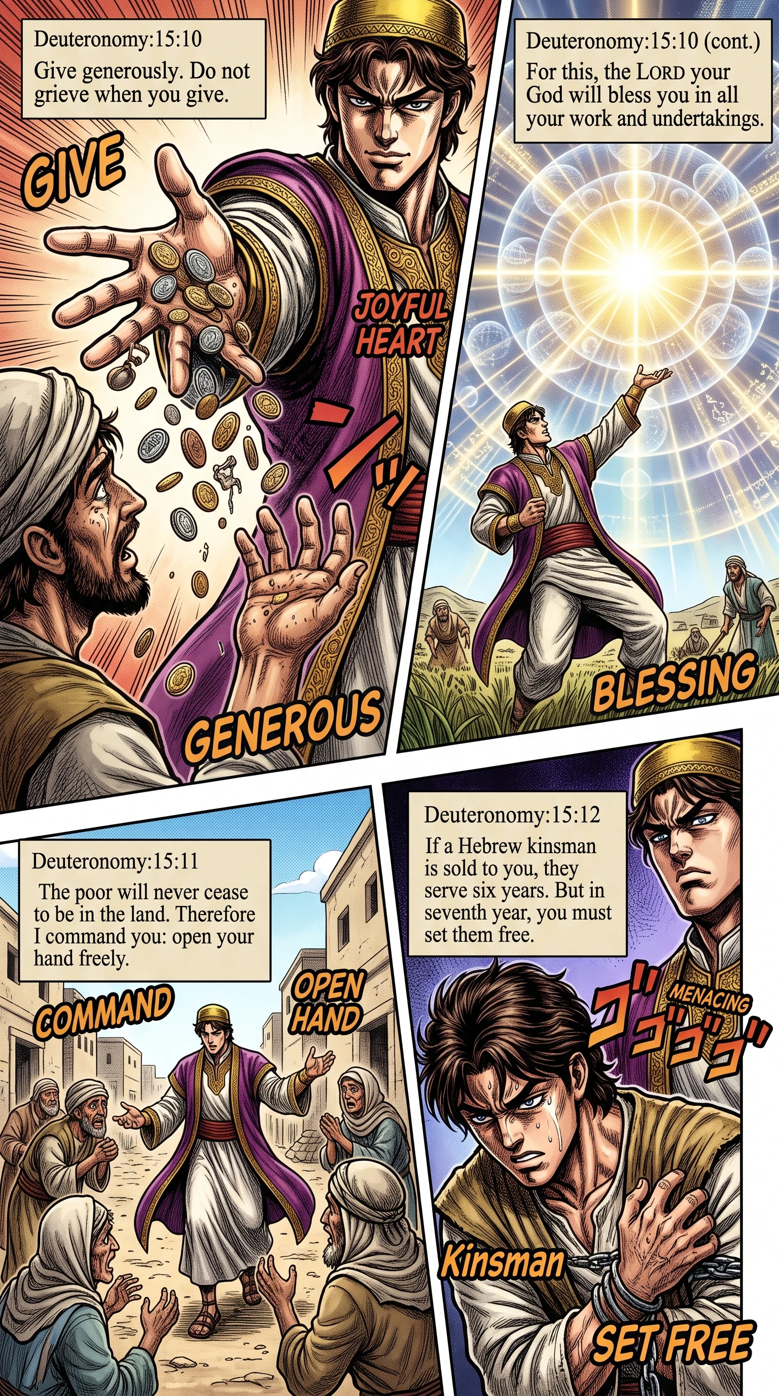 Deuteronomy 15 illustration: Giving Cheerfully and Freeing Hebrew Servants