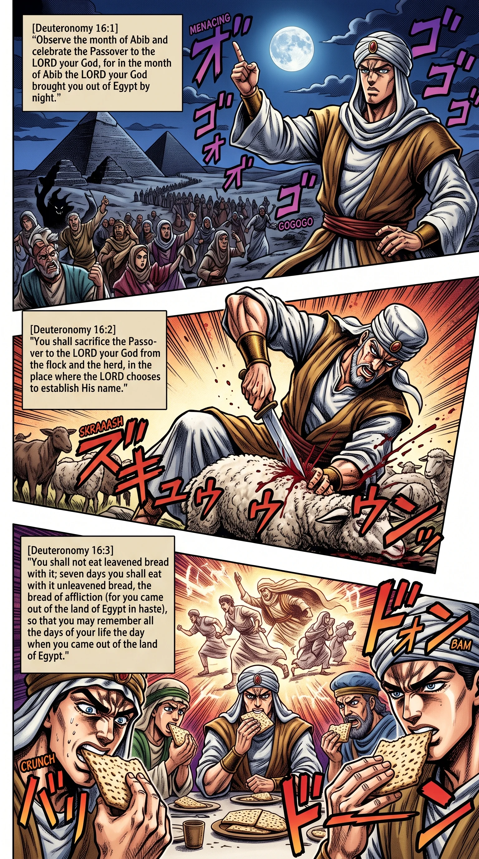 Deuteronomy 16 illustration: Passover Celebrated at the Chosen Sanctuary