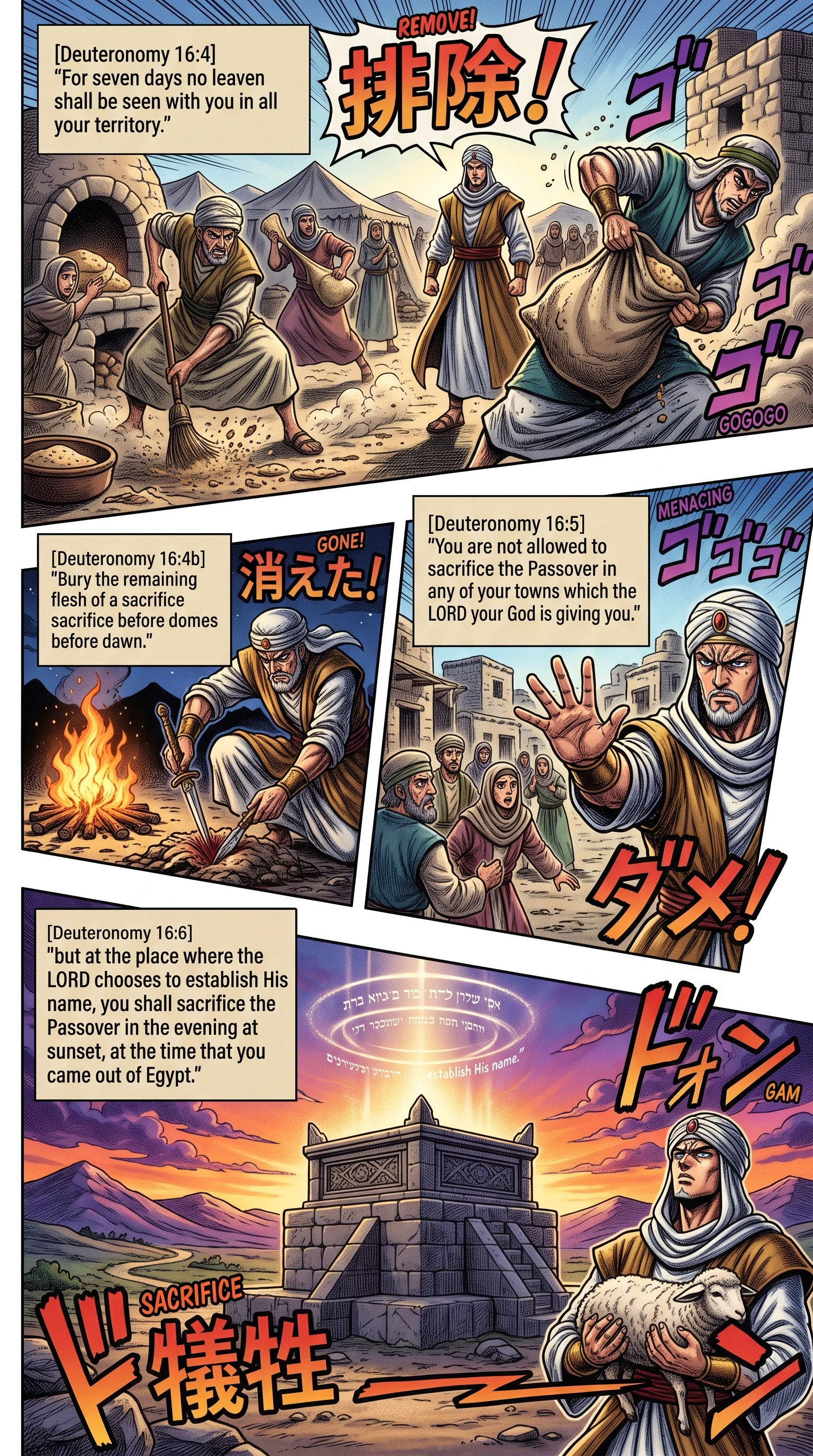 Deuteronomy 16 illustration: Passover Sacrifice Restricted to Chosen Place