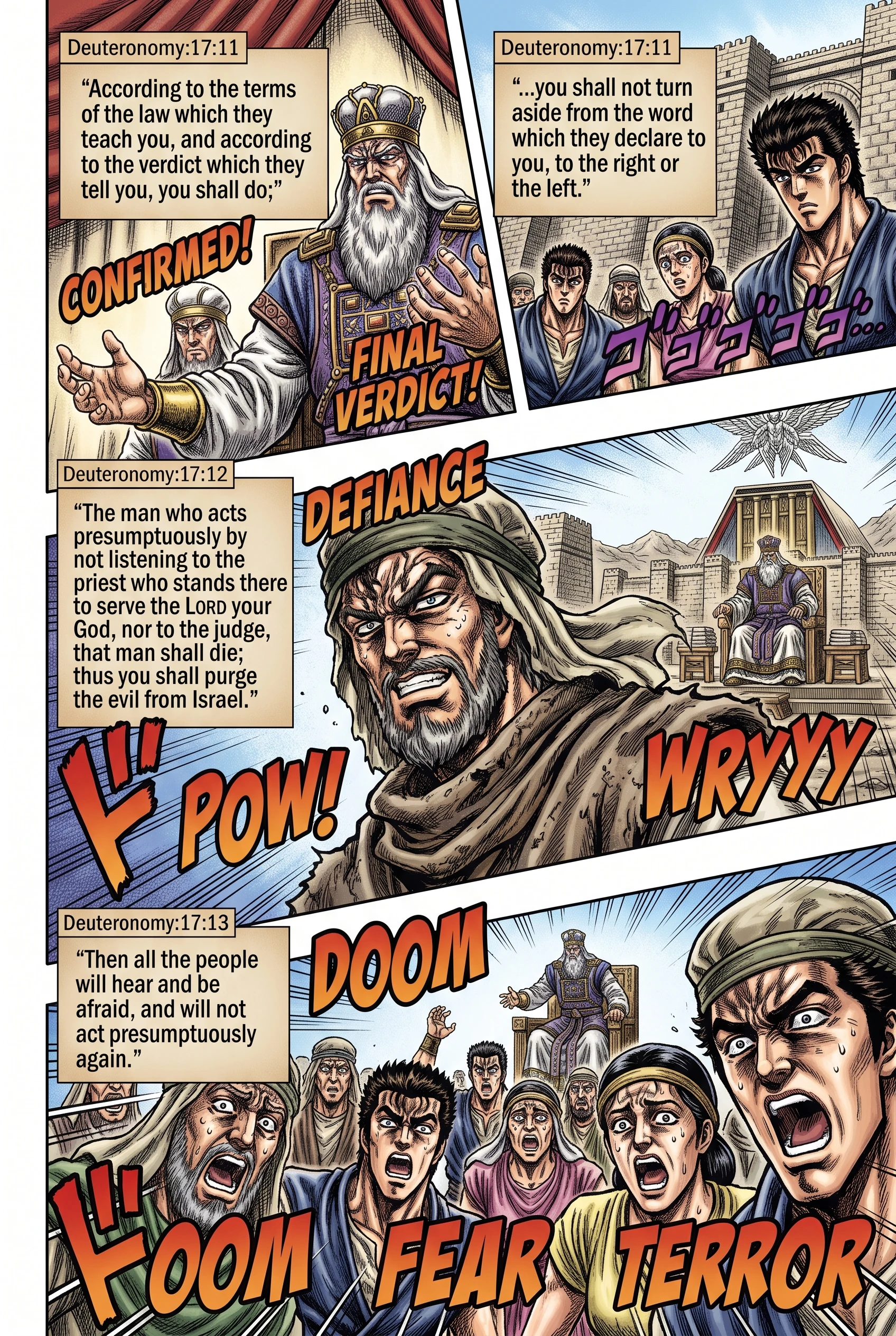 Deuteronomy 17 illustration: Punishment for Defying the Court Verdict