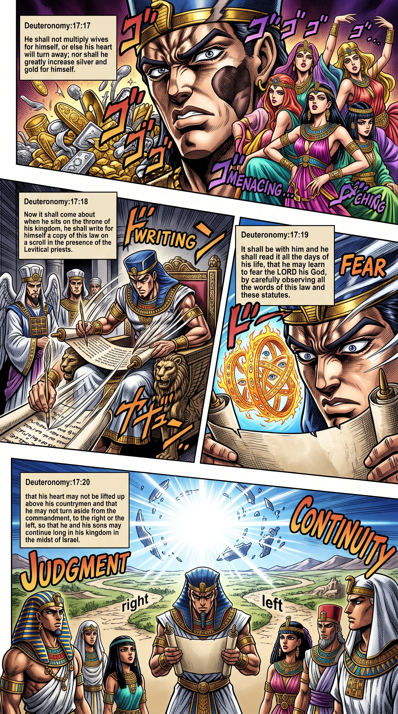 Deuteronomy 17 illustration: The King to Read God's Law