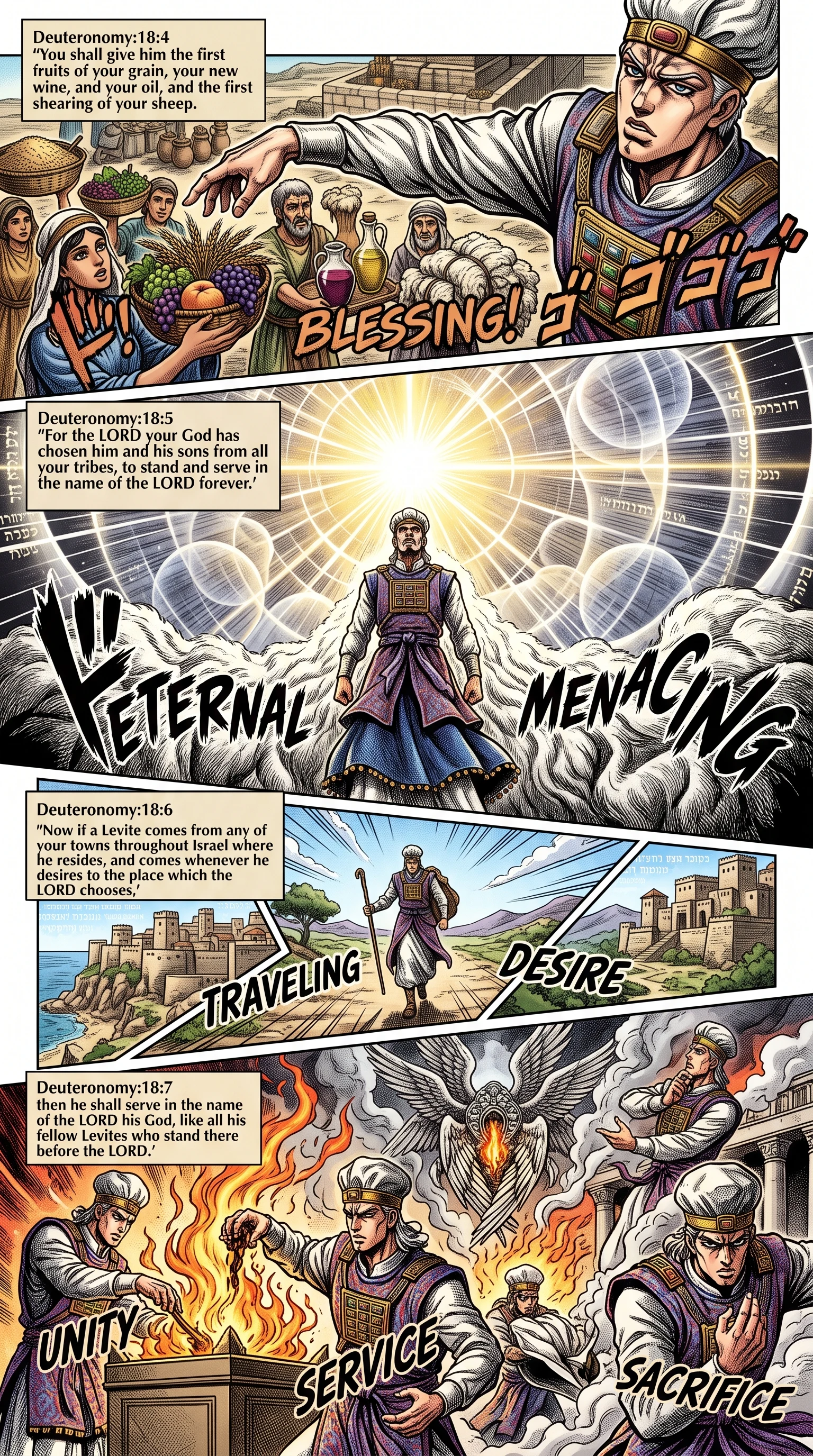 Deuteronomy 18 illustration: Firstfruits and Equal Ministry for Levites