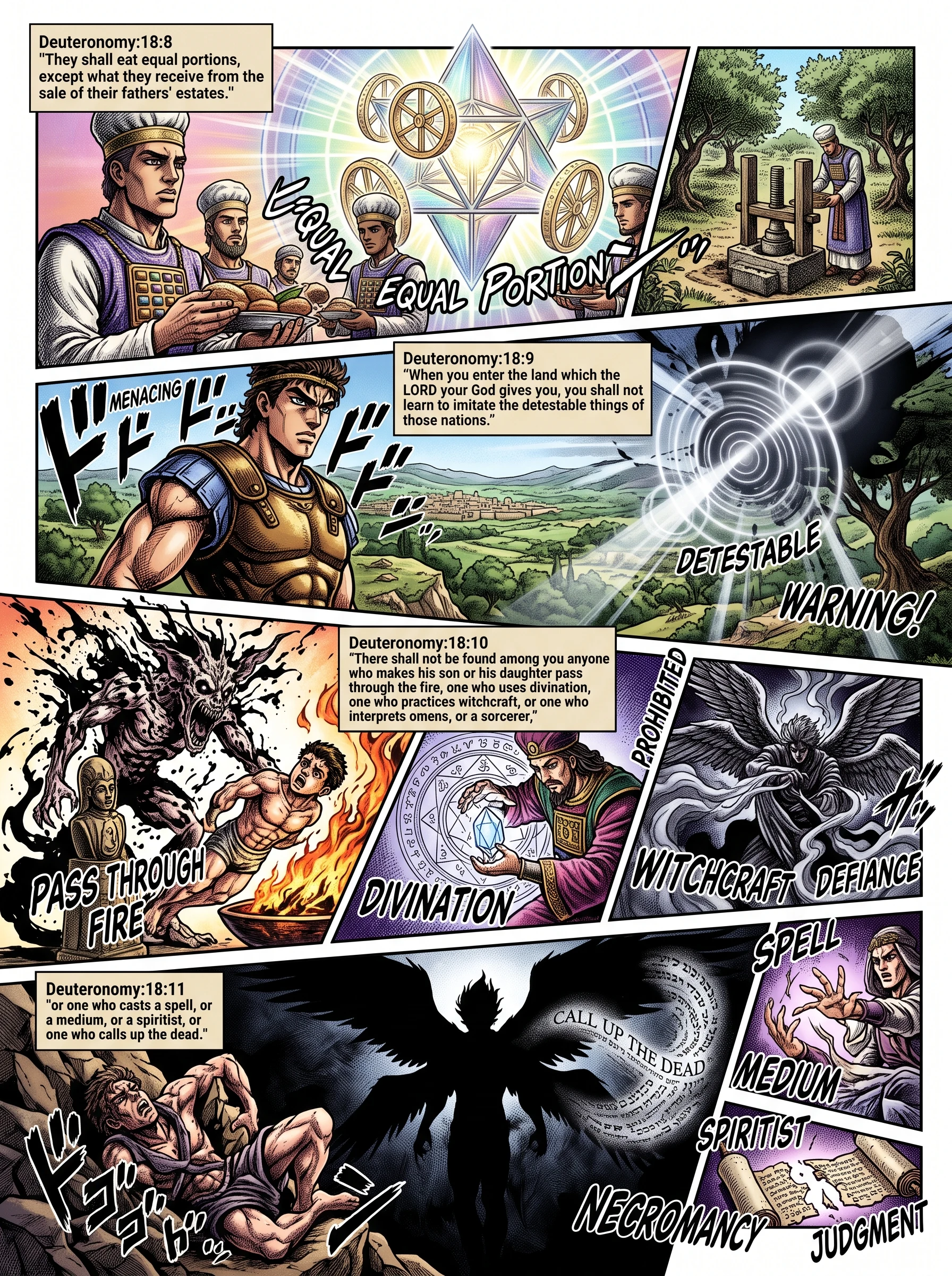 Deuteronomy 18 illustration: Abominable Occult and Divination Practices Forbidden