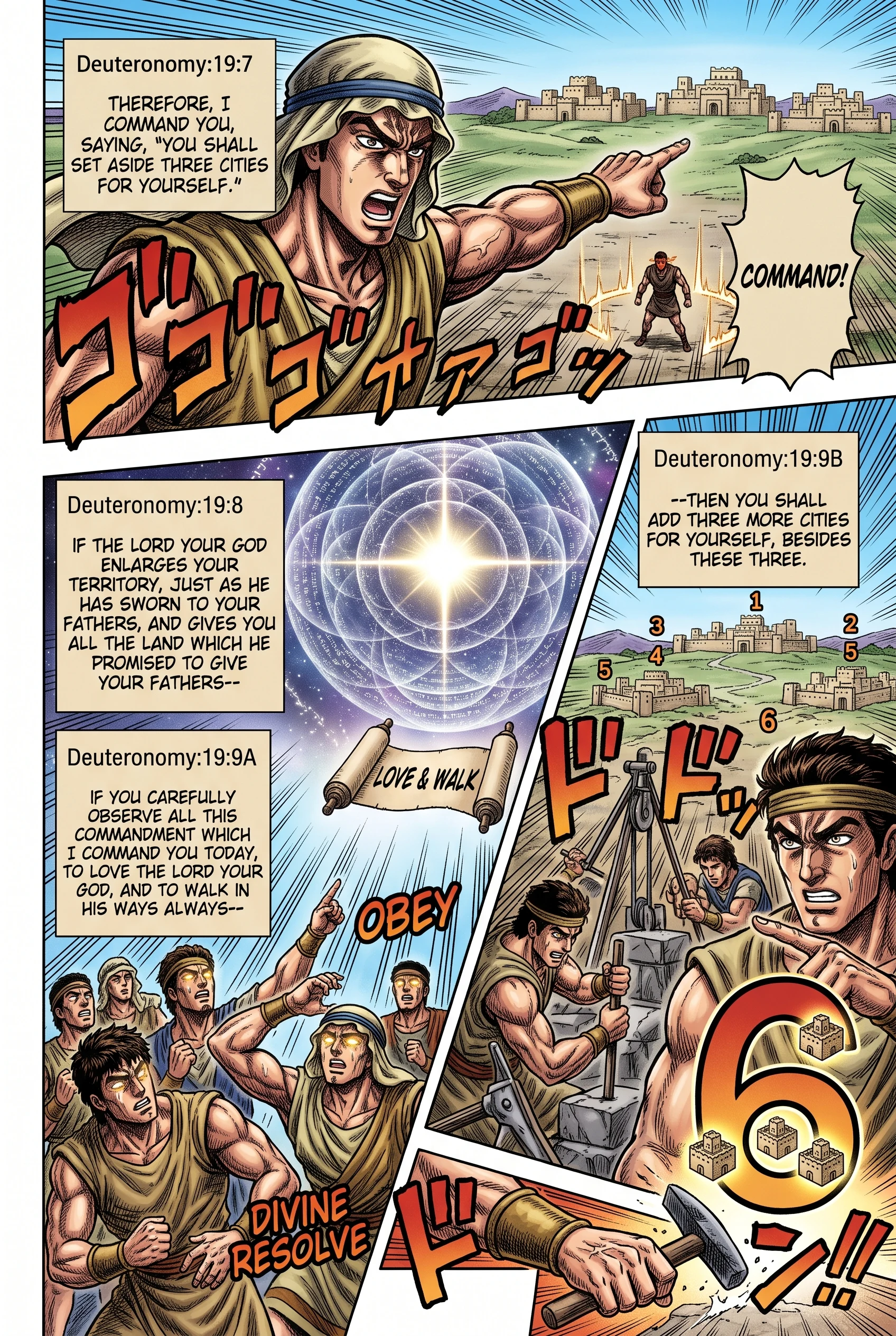 Deuteronomy 19 illustration: Adding Three More Cities Upon Expansion