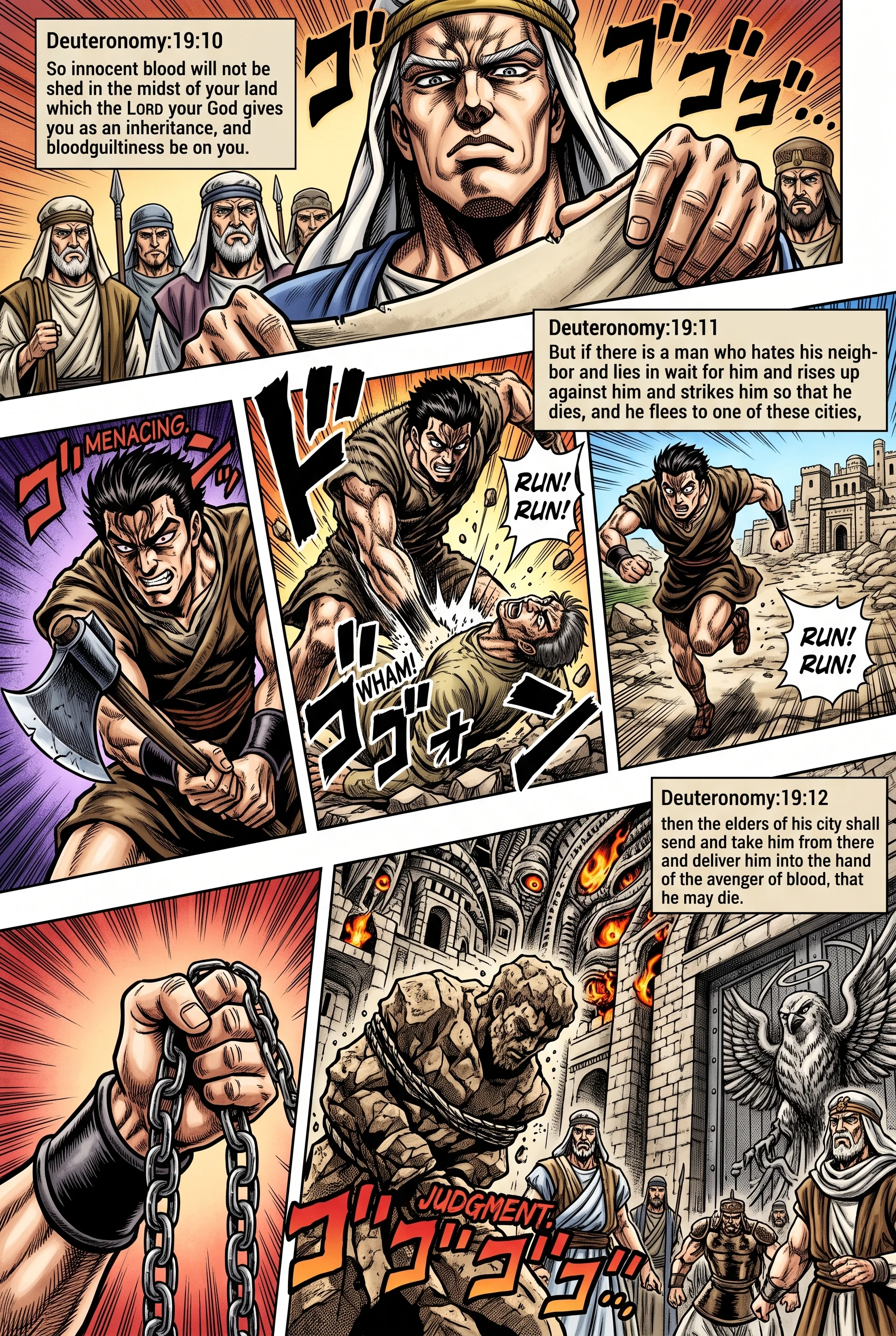 Deuteronomy 19 illustration: Intentional Murderers Extradited to Suffer Death