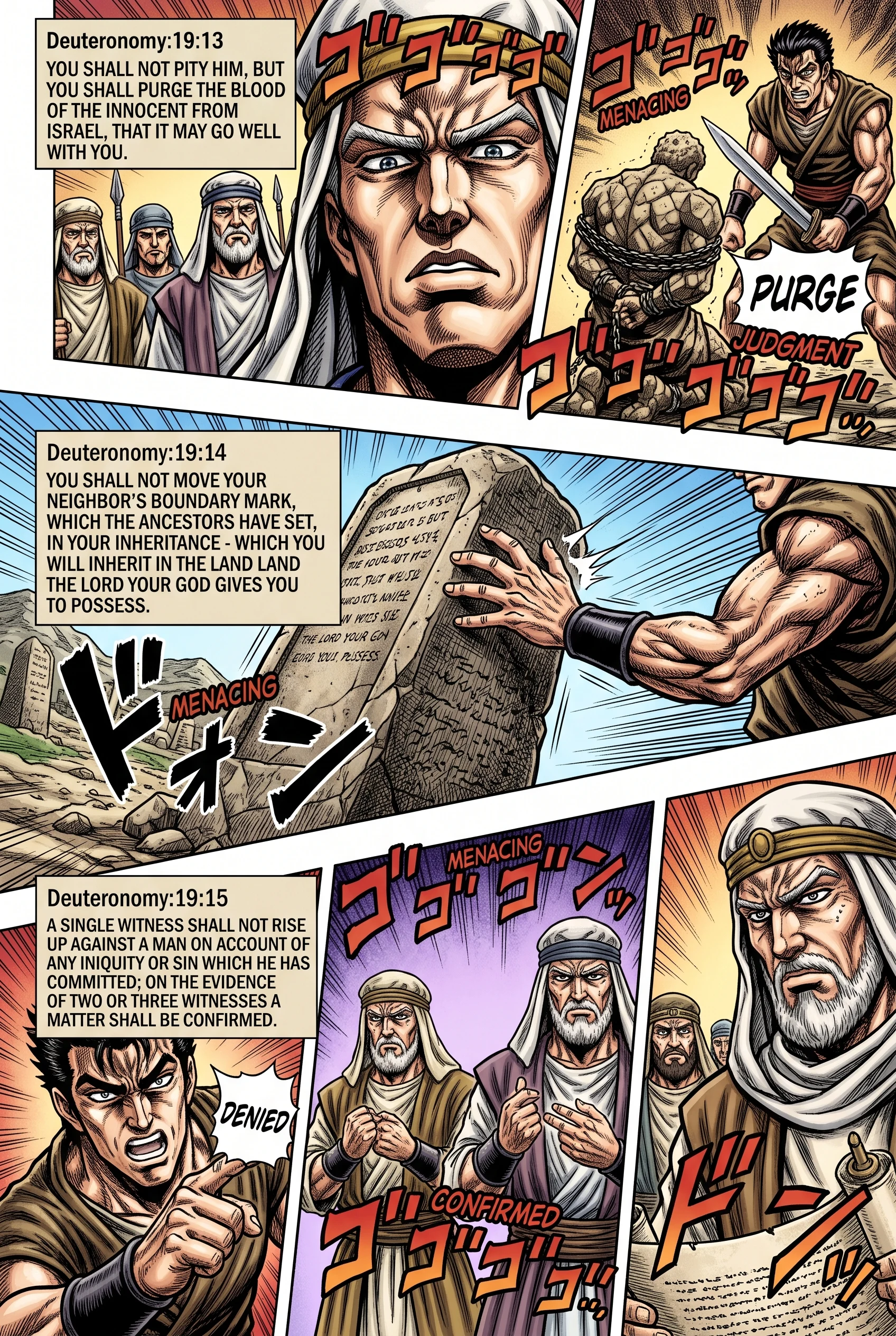 Deuteronomy 19 illustration: Protecting Boundaries and Requiring Multiple Witnesses