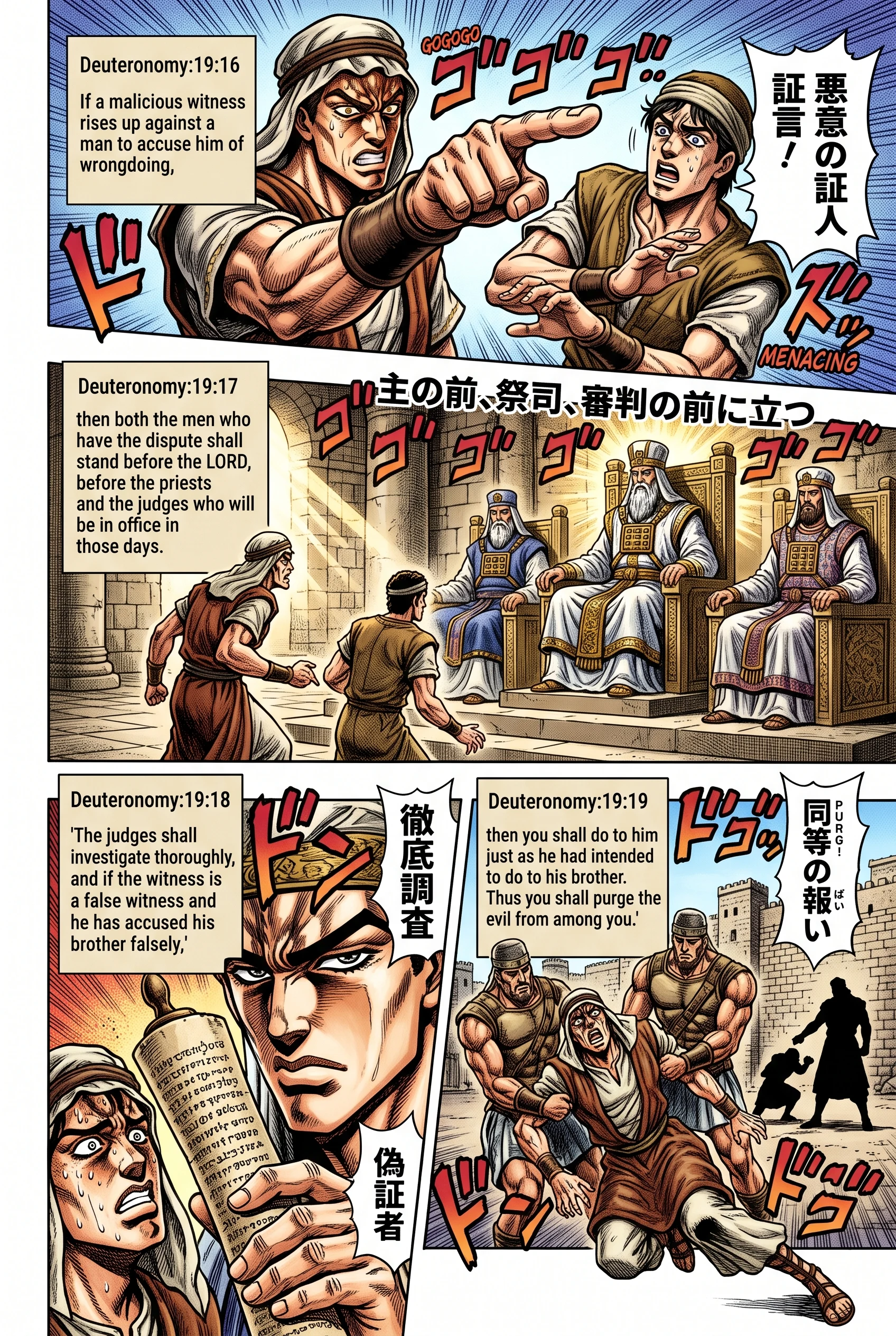 Deuteronomy 19 illustration: Judgment Decreed for the False Witness