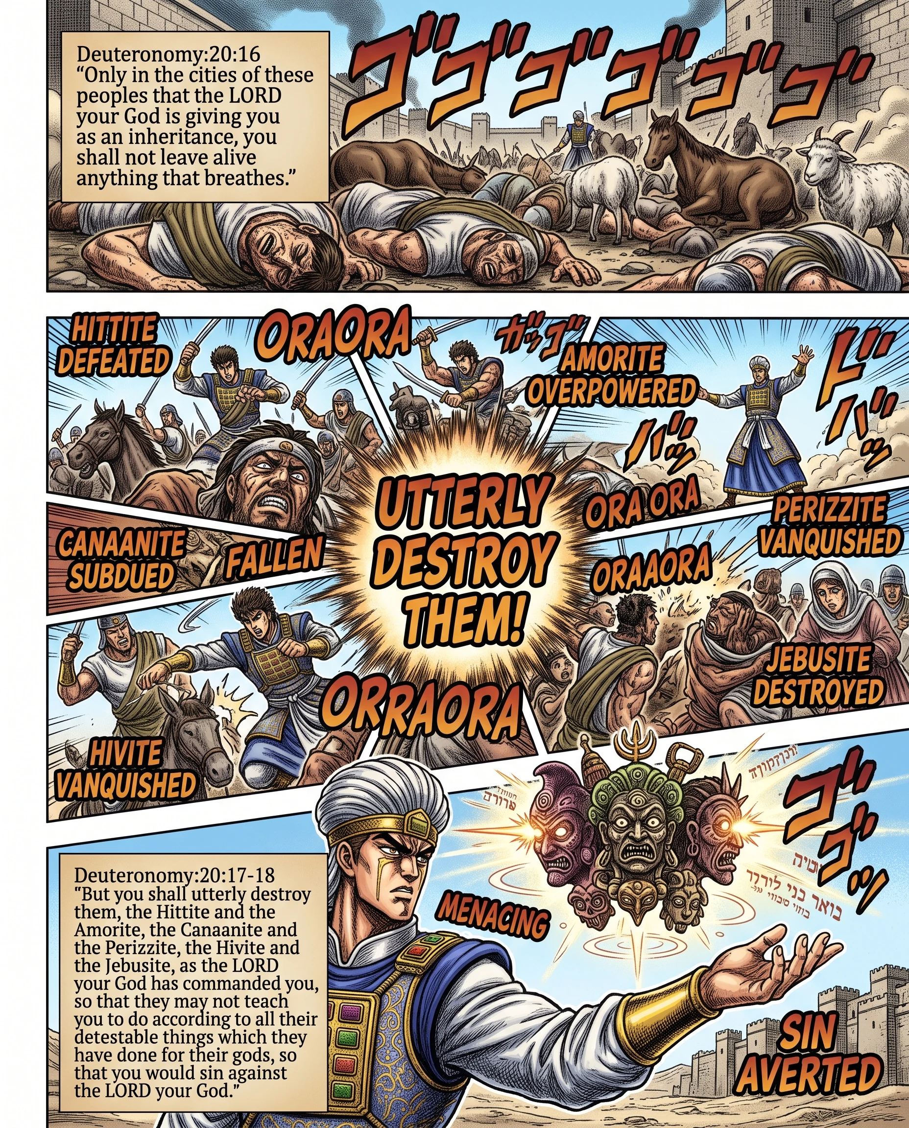Deuteronomy 20 illustration: Utter Destruction Commanded for Canaanite Cities