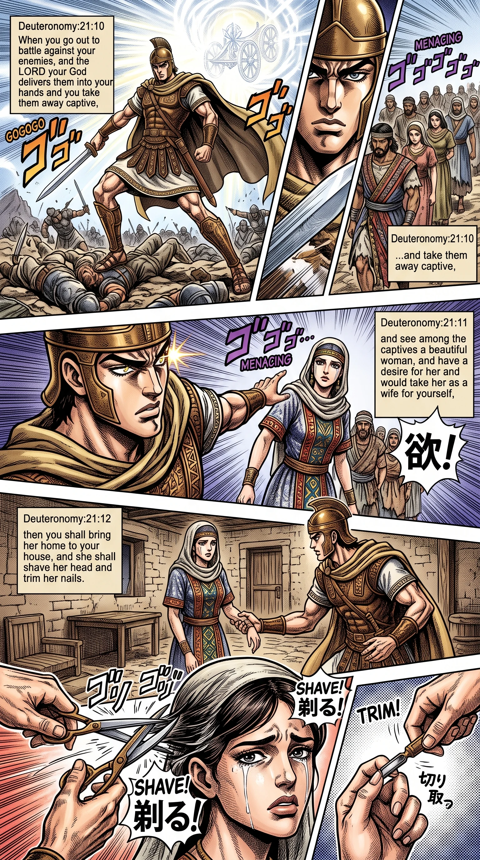 Deuteronomy 21 illustration: Taking a Female Captive as Wife