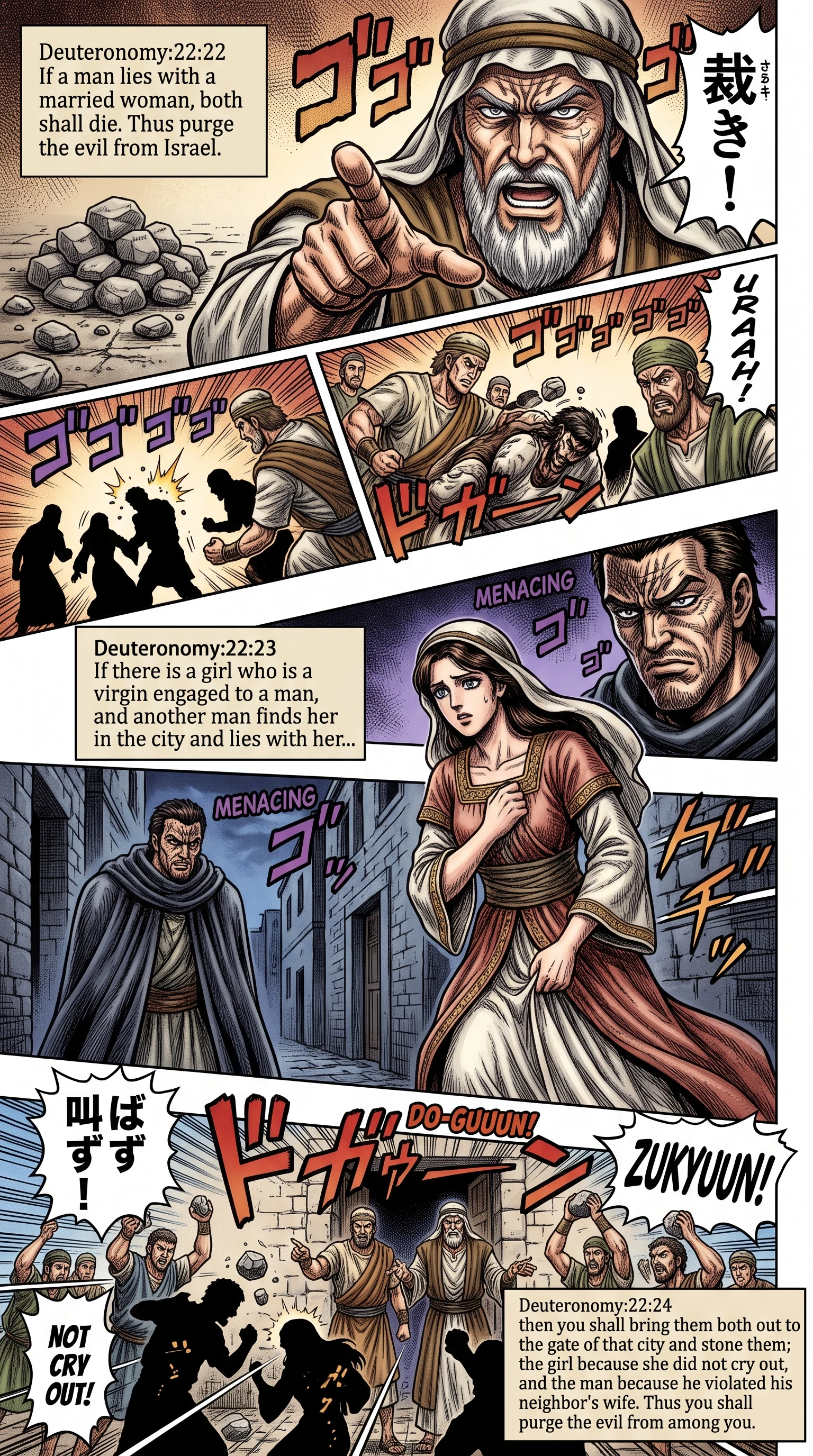 Deuteronomy 22 illustration: Death Penalty for Adultery and Seduction