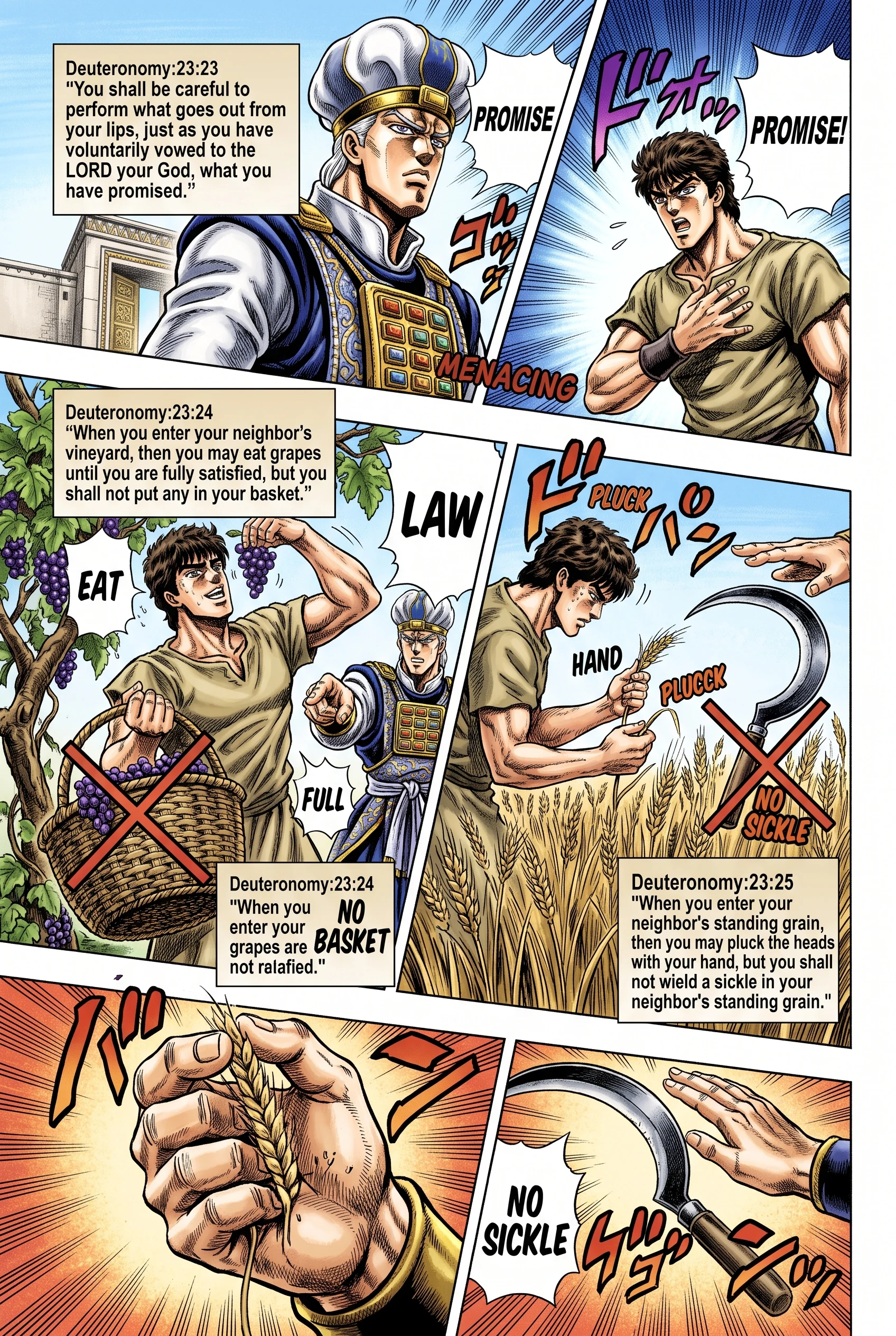Deuteronomy 23 illustration: Fulfilling Vows and Eating Standing Crops