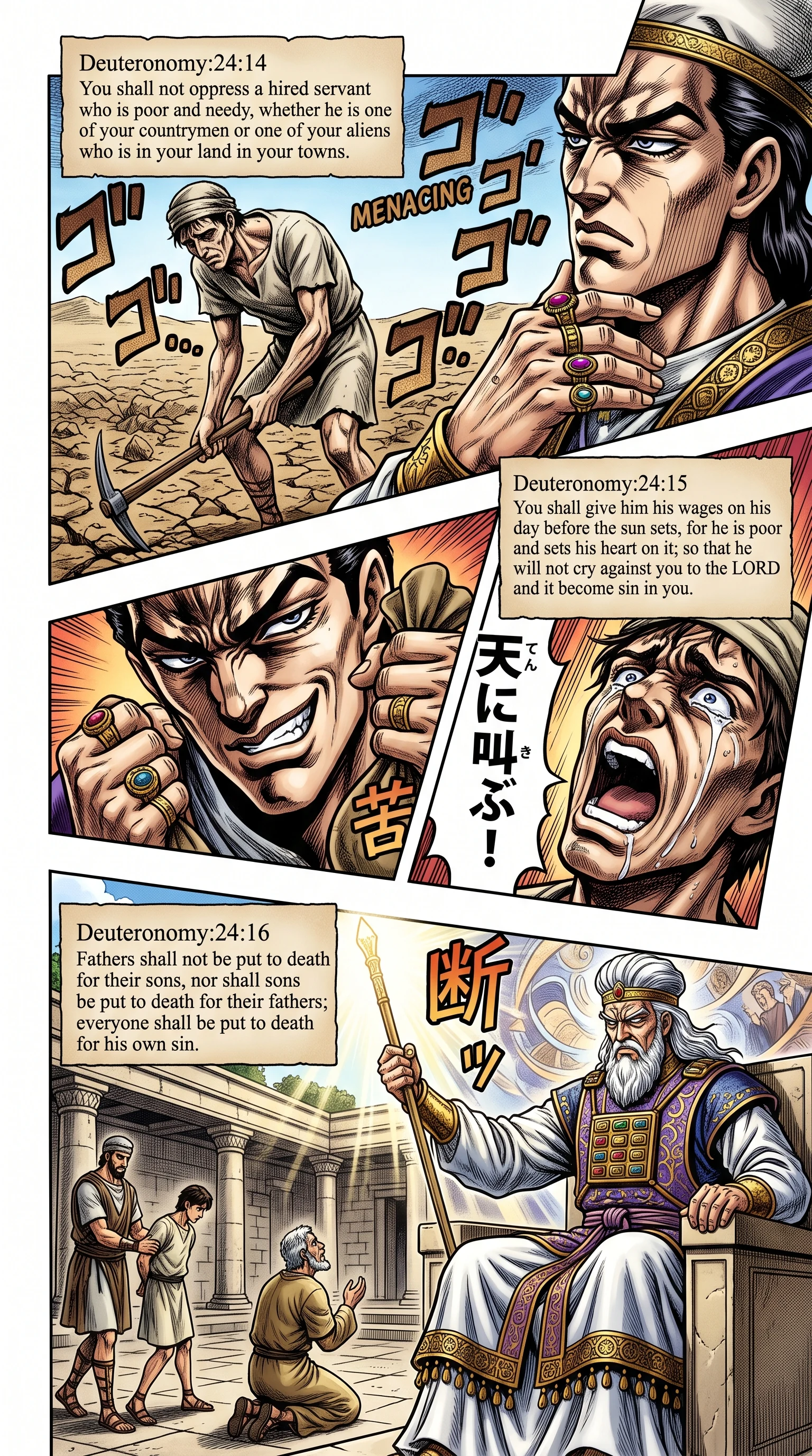 Deuteronomy 24 illustration: Daily Wages and Individual Legal Responsibility