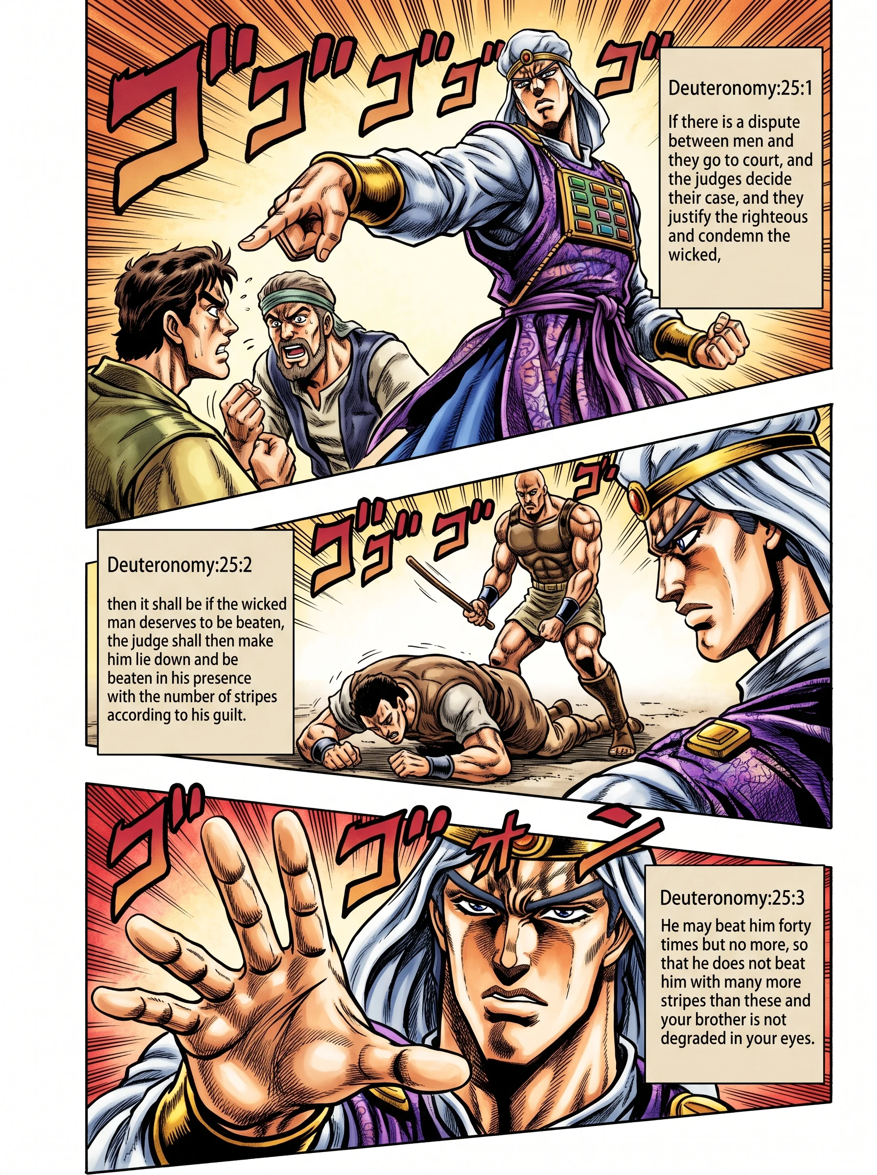 Deuteronomy 25 illustration: Limit of Forty Stripes in Flogging