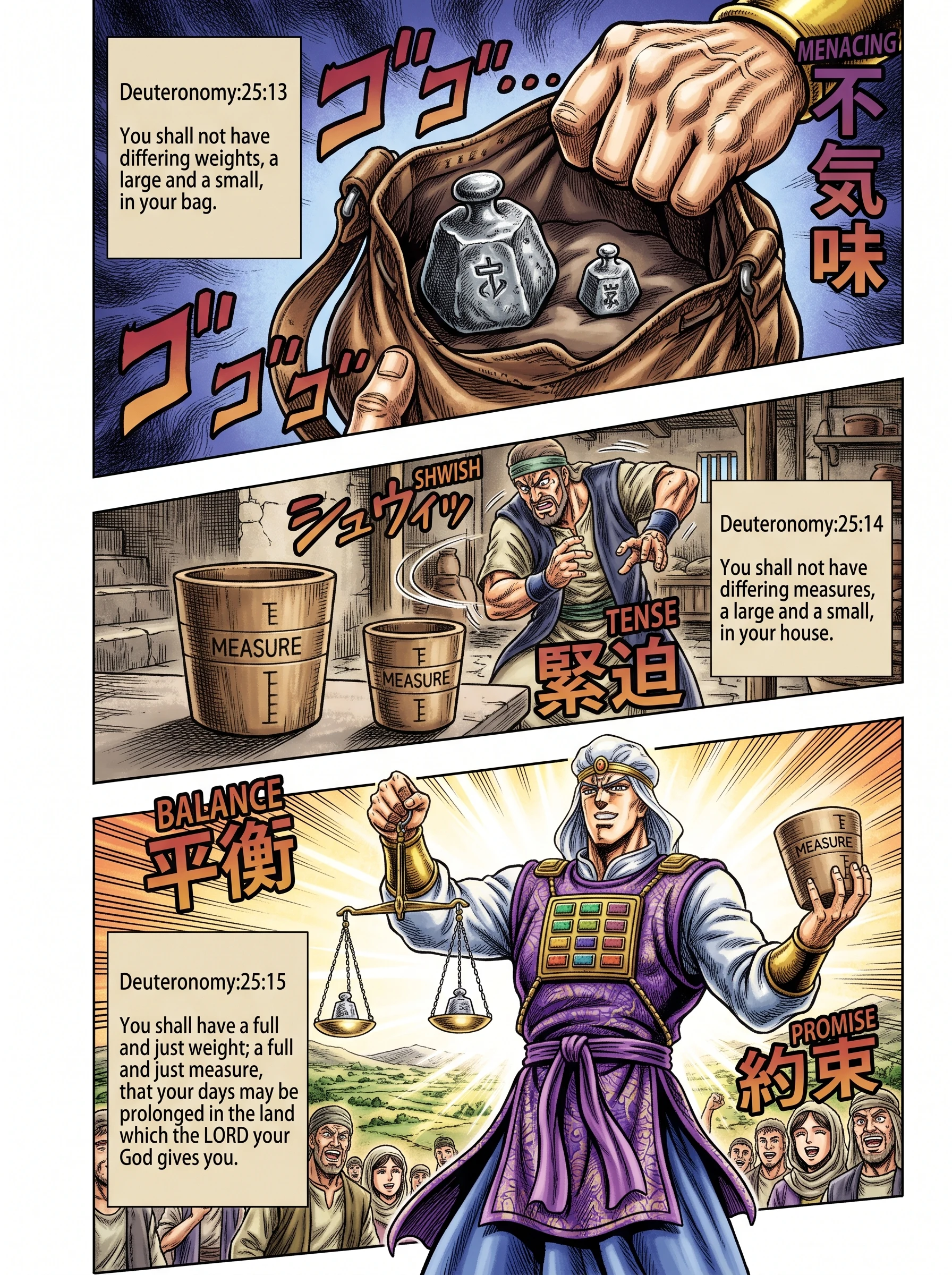 Deuteronomy 25 illustration: Honest and Accurate Weights and Measures