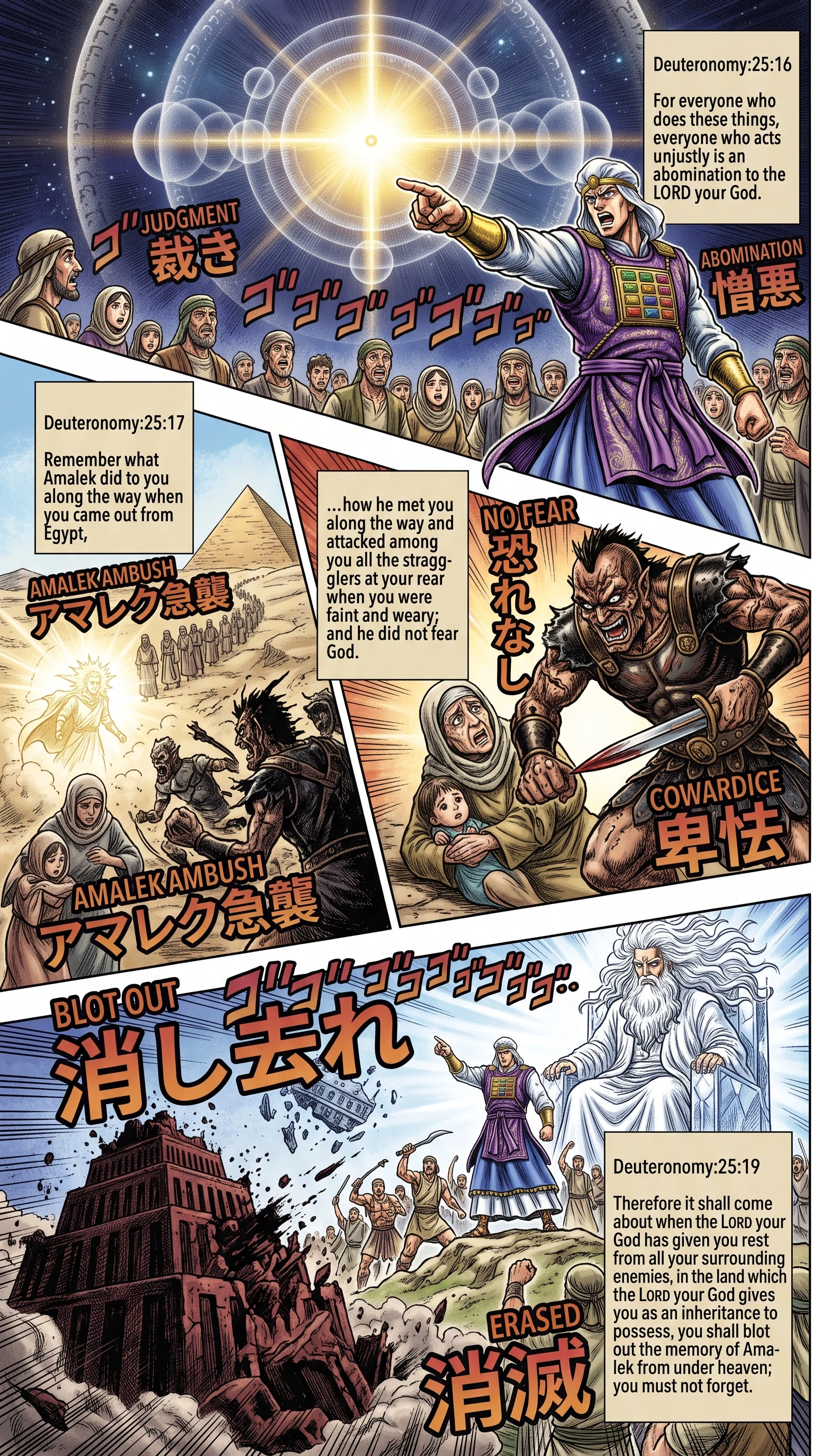 Deuteronomy 25 illustration: Command to Erase Remembrance of Amalek