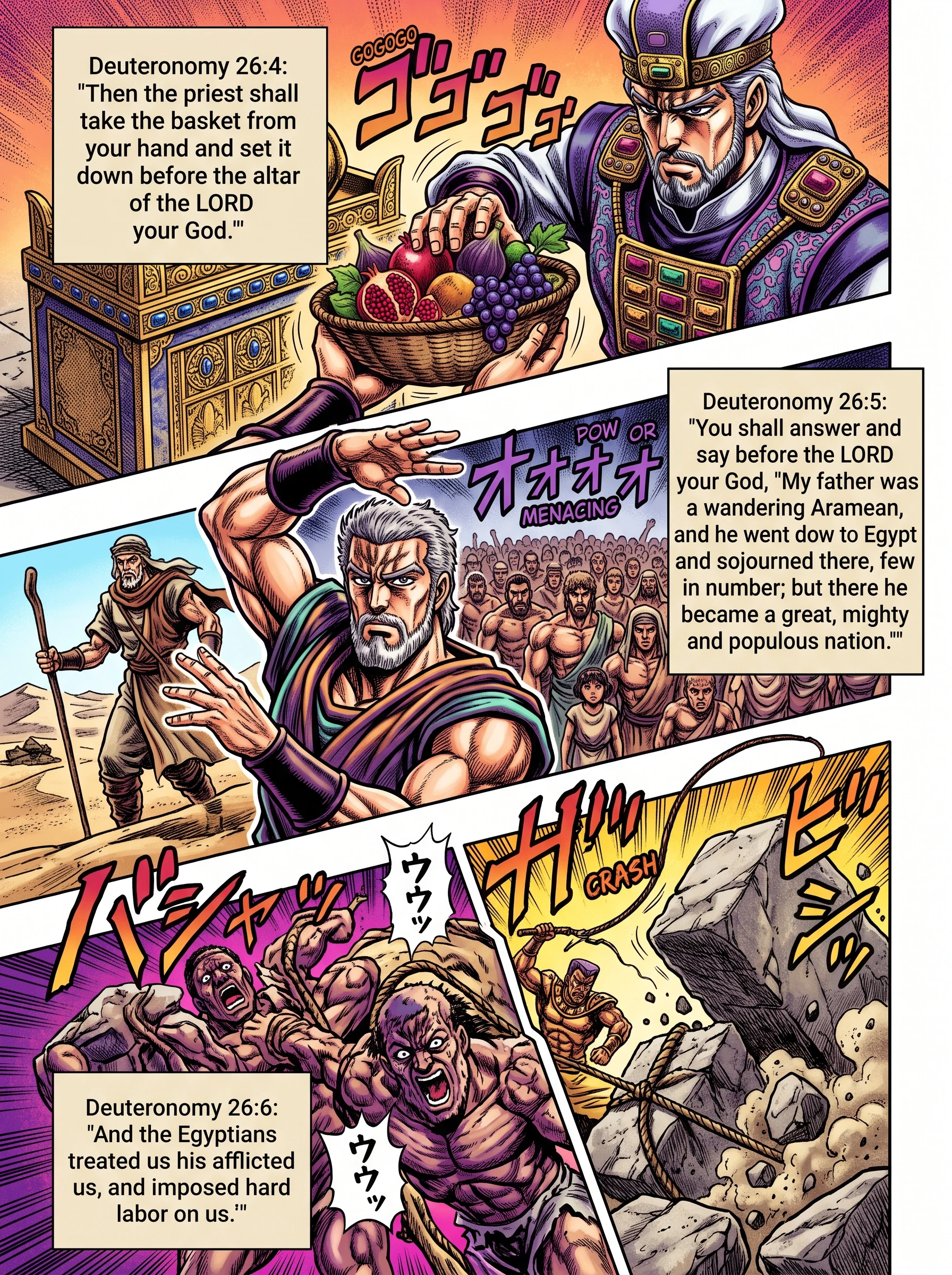 Deuteronomy 26 illustration: Confession of the Wandering Aramean Forefather