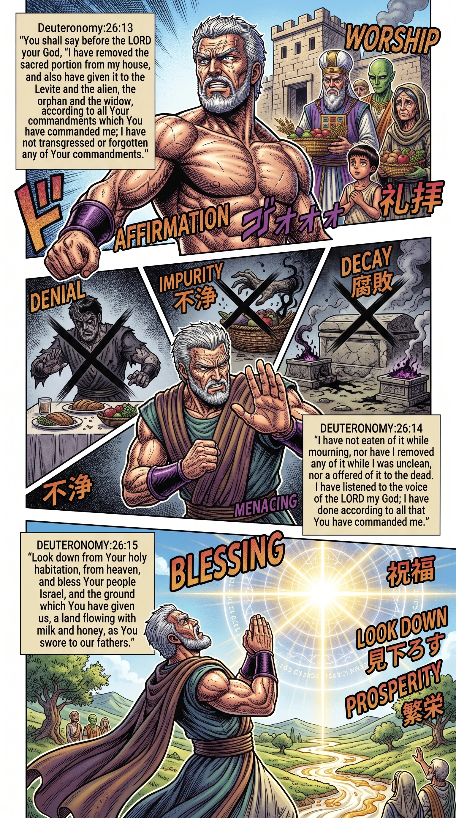 Deuteronomy 26 illustration: Declaration of Obedience in Giving Tithes