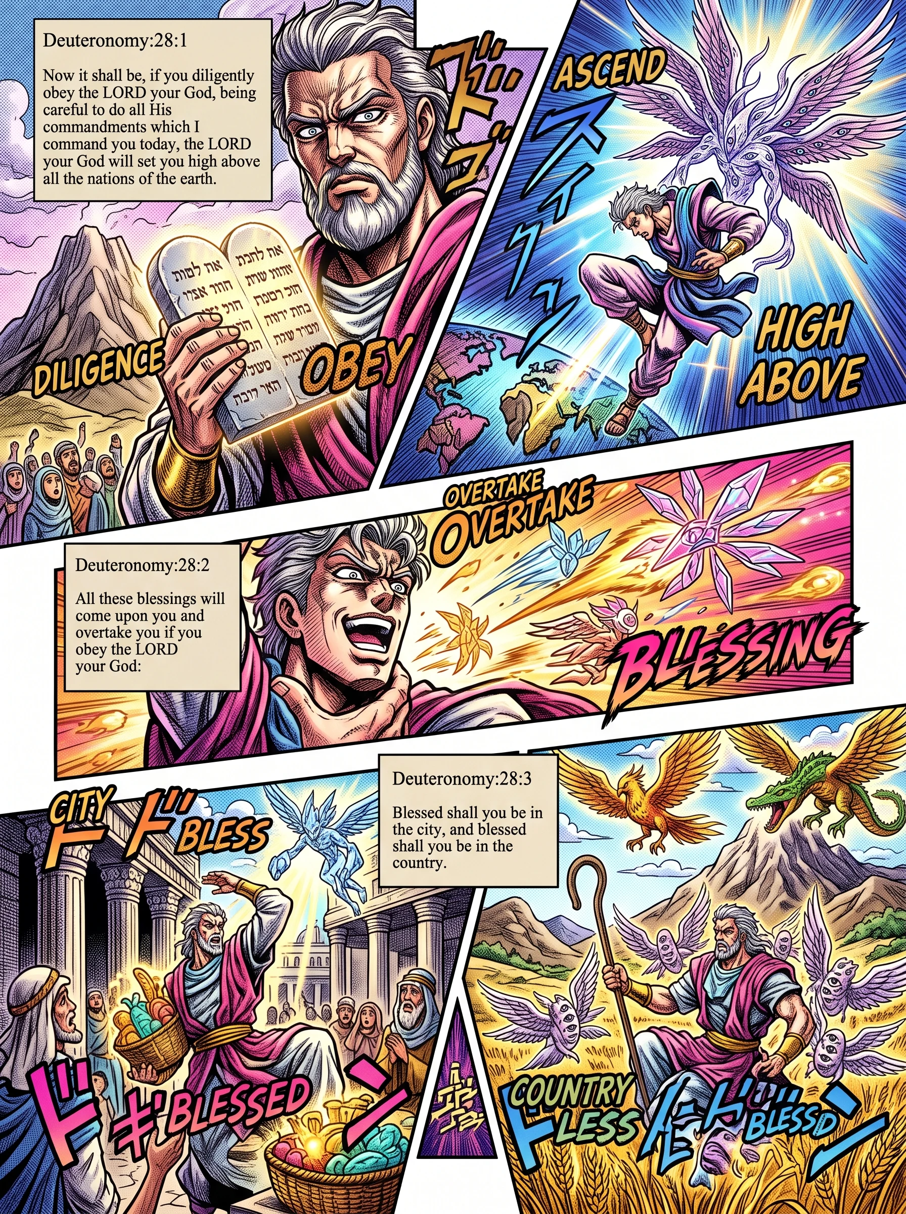 Deuteronomy 28 illustration: Blessings of Obedience in City and Country