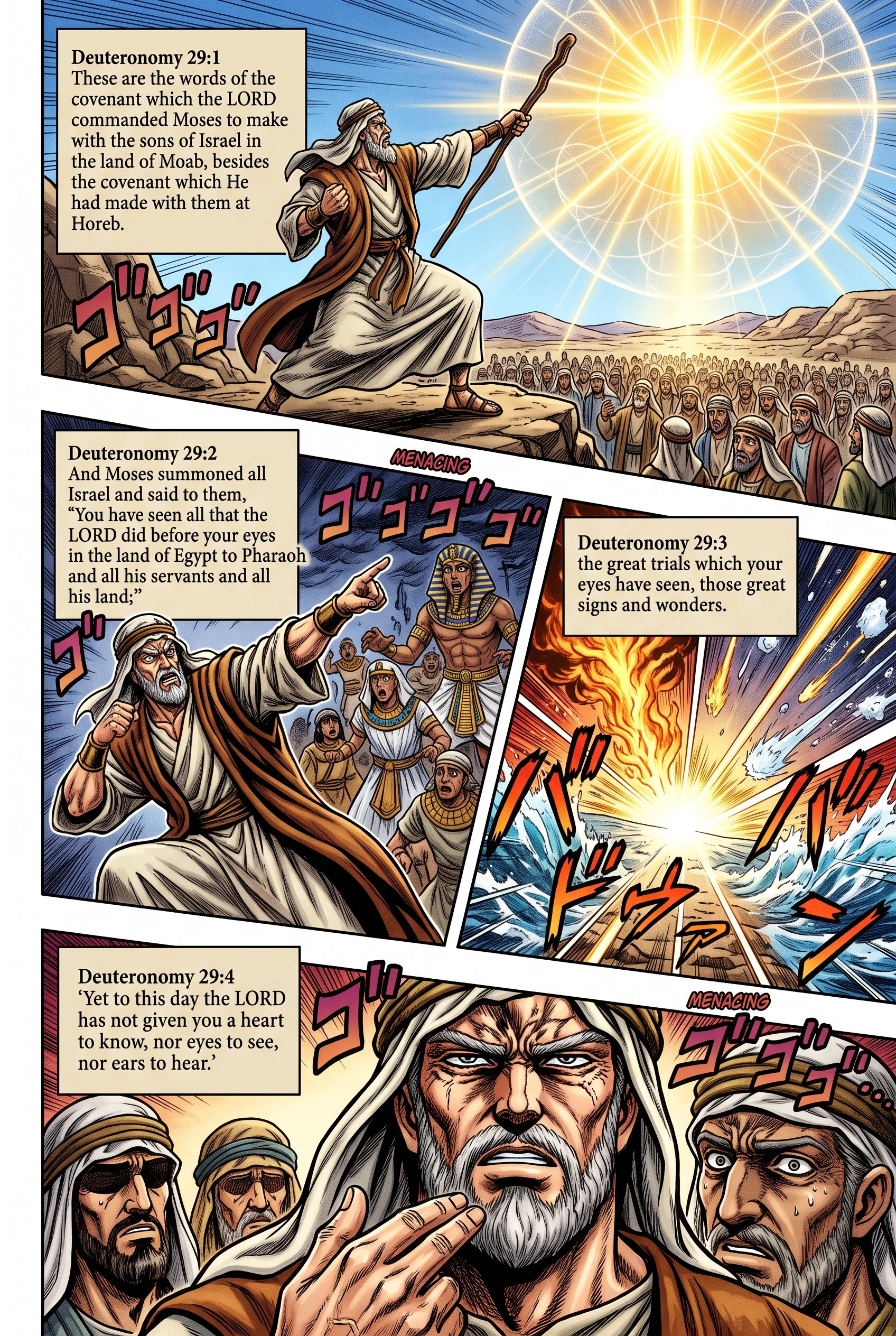 Deuteronomy 29 illustration: Moab Covenant and Signs in Egypt