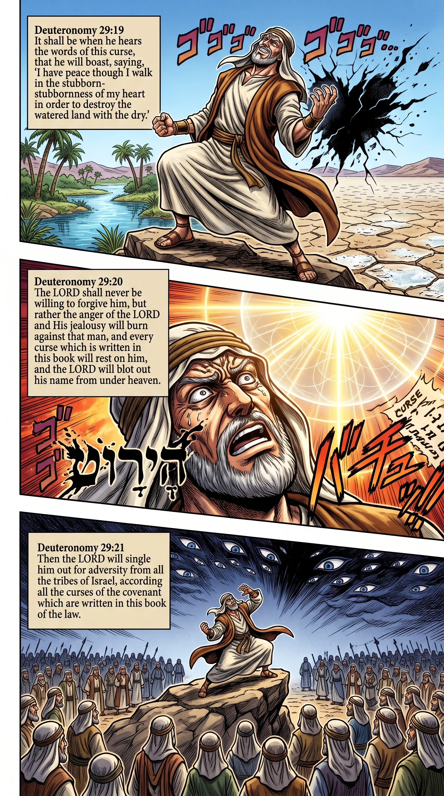 Deuteronomy 29 illustration: Severe Judgment on the Stubborn Heart
