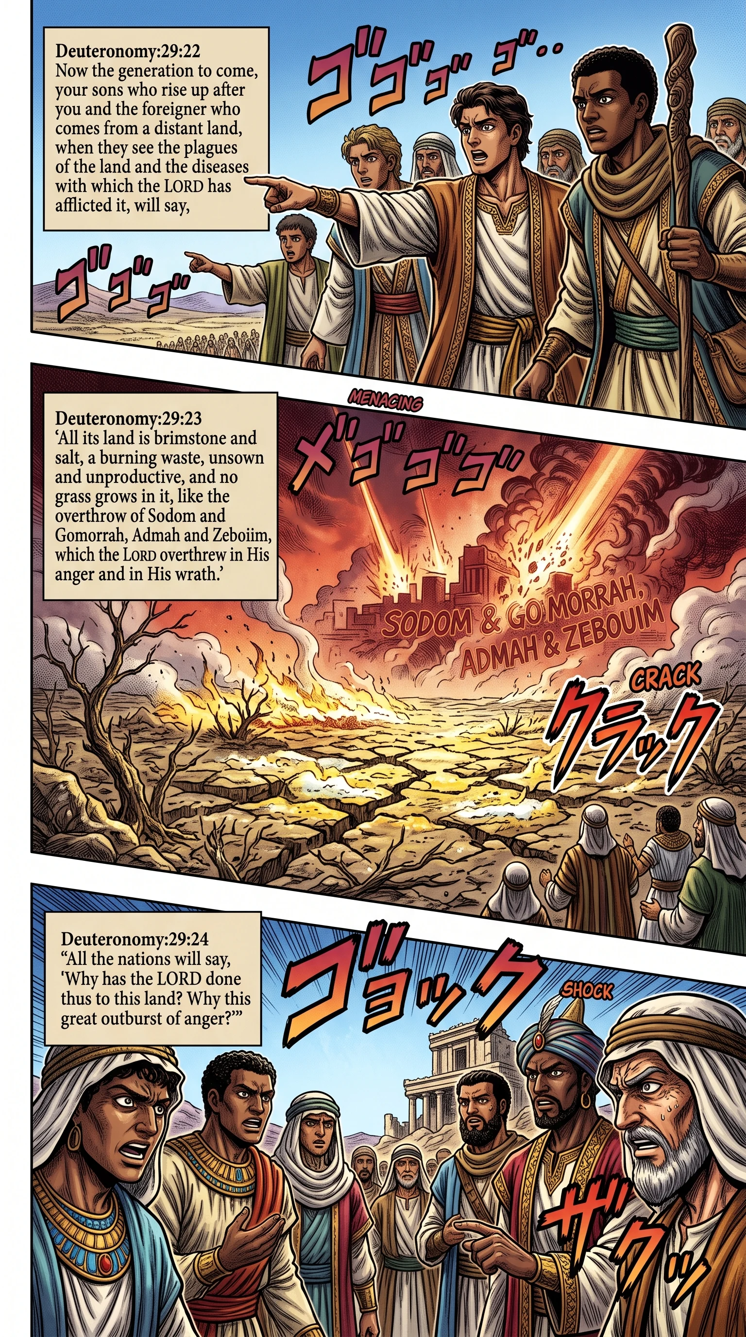 Deuteronomy 29 illustration: Future Inquiries over Ruined Scorched Land