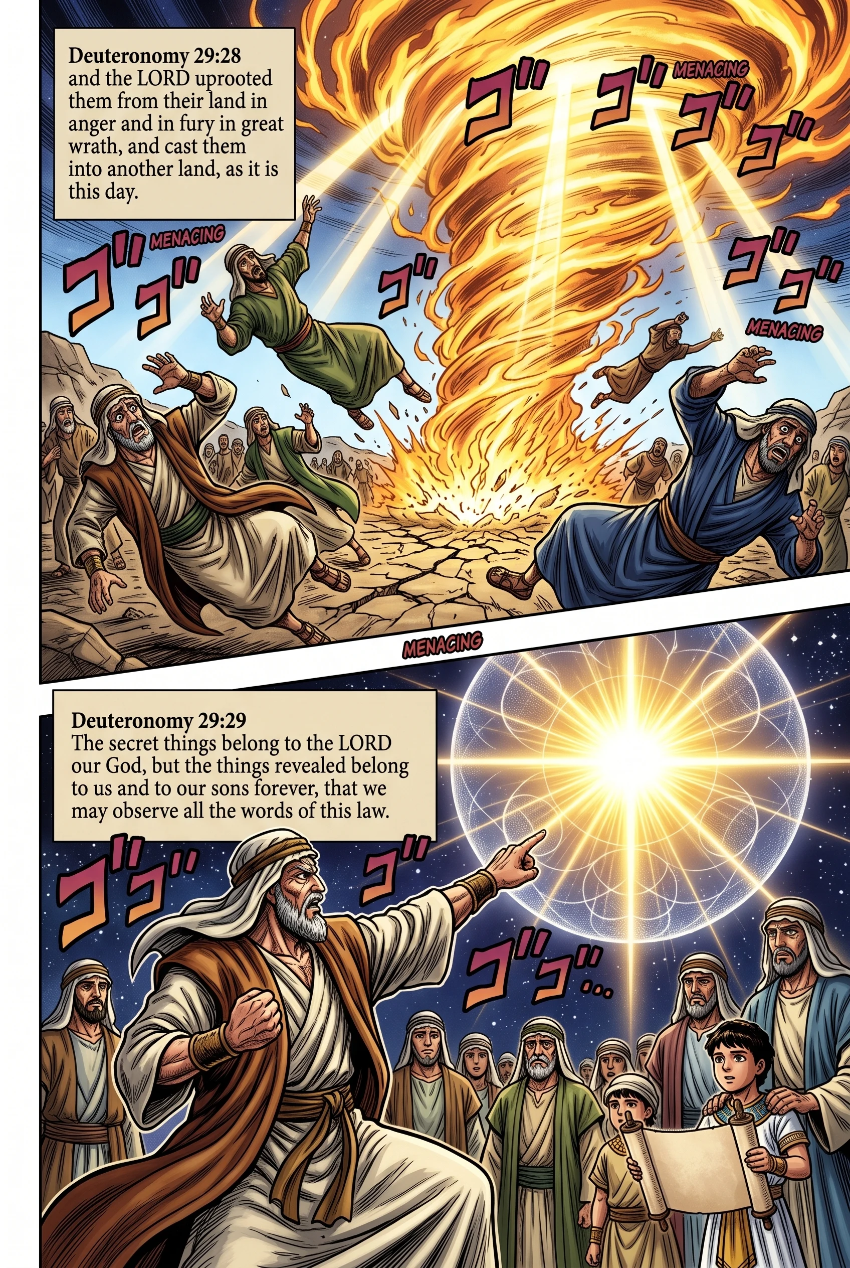 Deuteronomy 29 illustration: Israel Uprooted and Revealed Things Observed